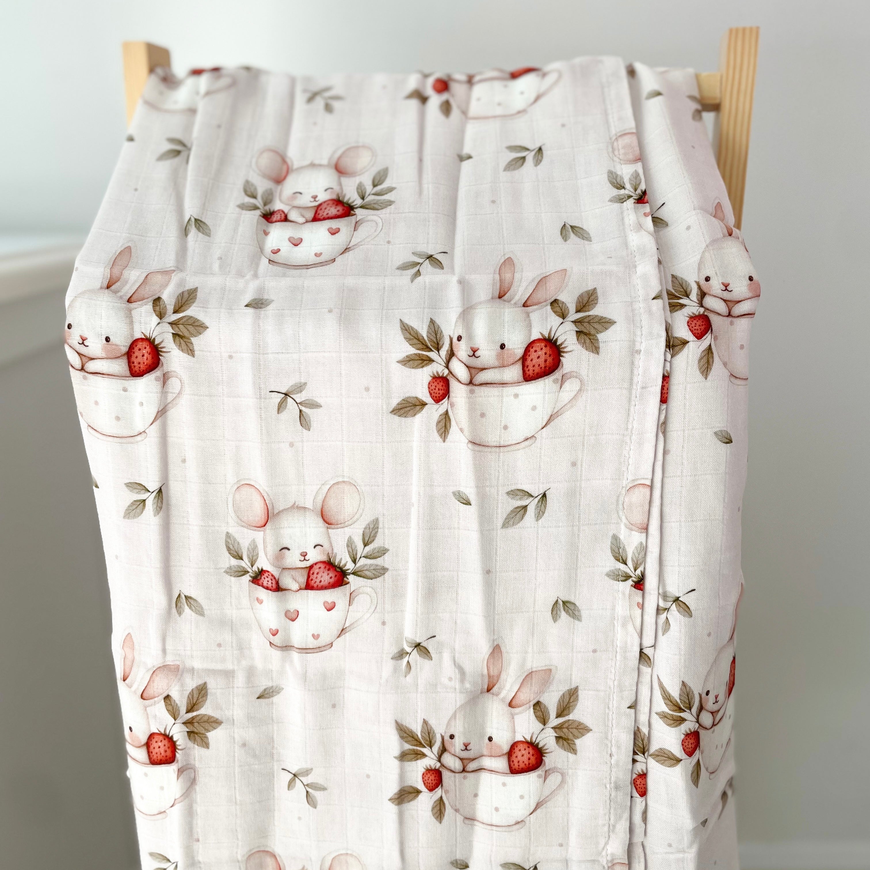 Mousseline Création Jade - bambou & coton - Lydia la lapine gourmande