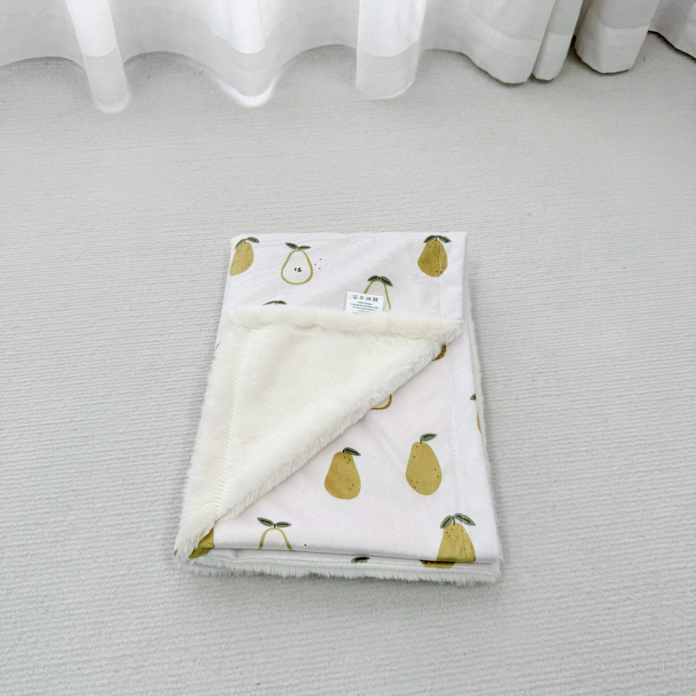 Doudou Minky & Fourrure  - Poire