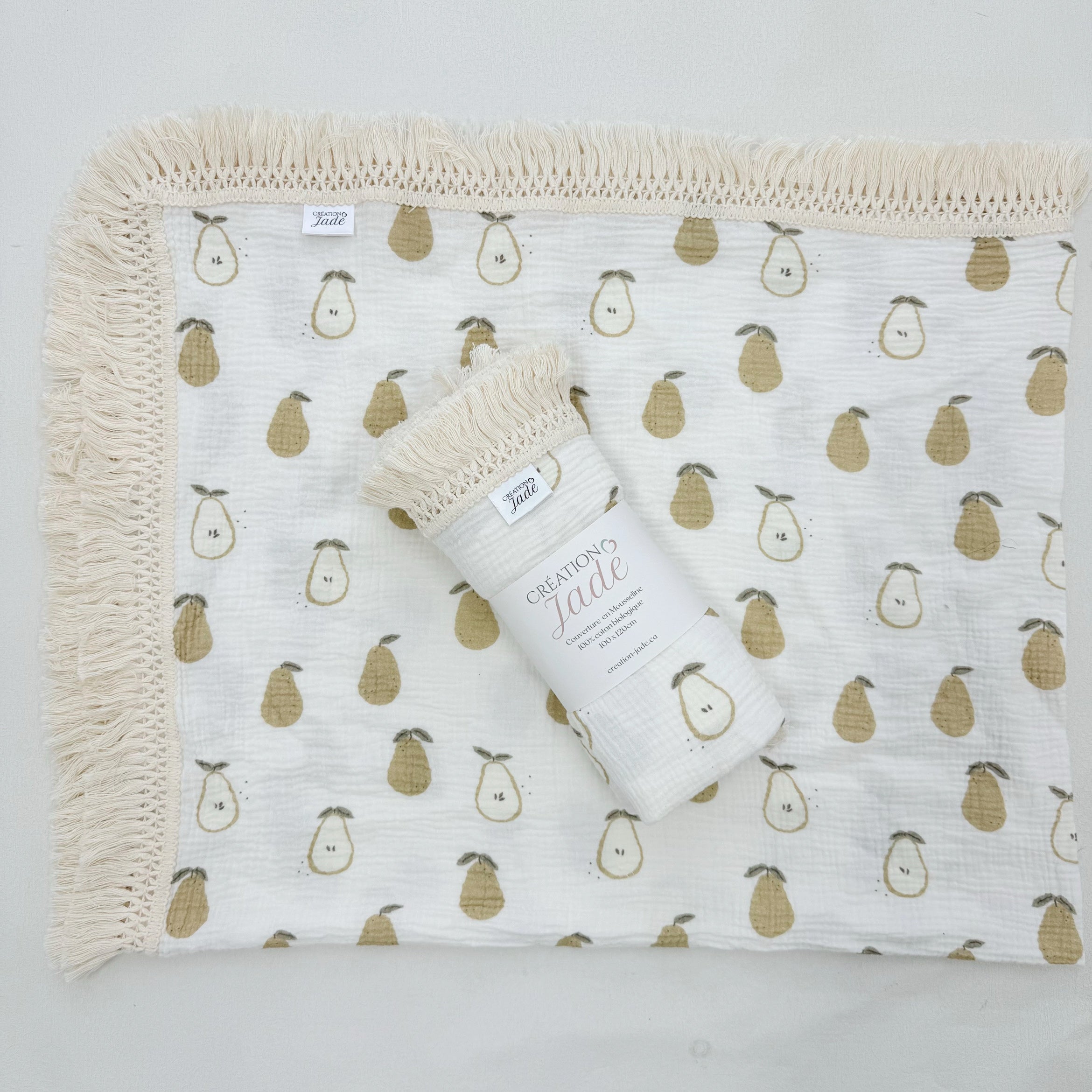 Mousseline Création Jade - Coton biologique - Poire
