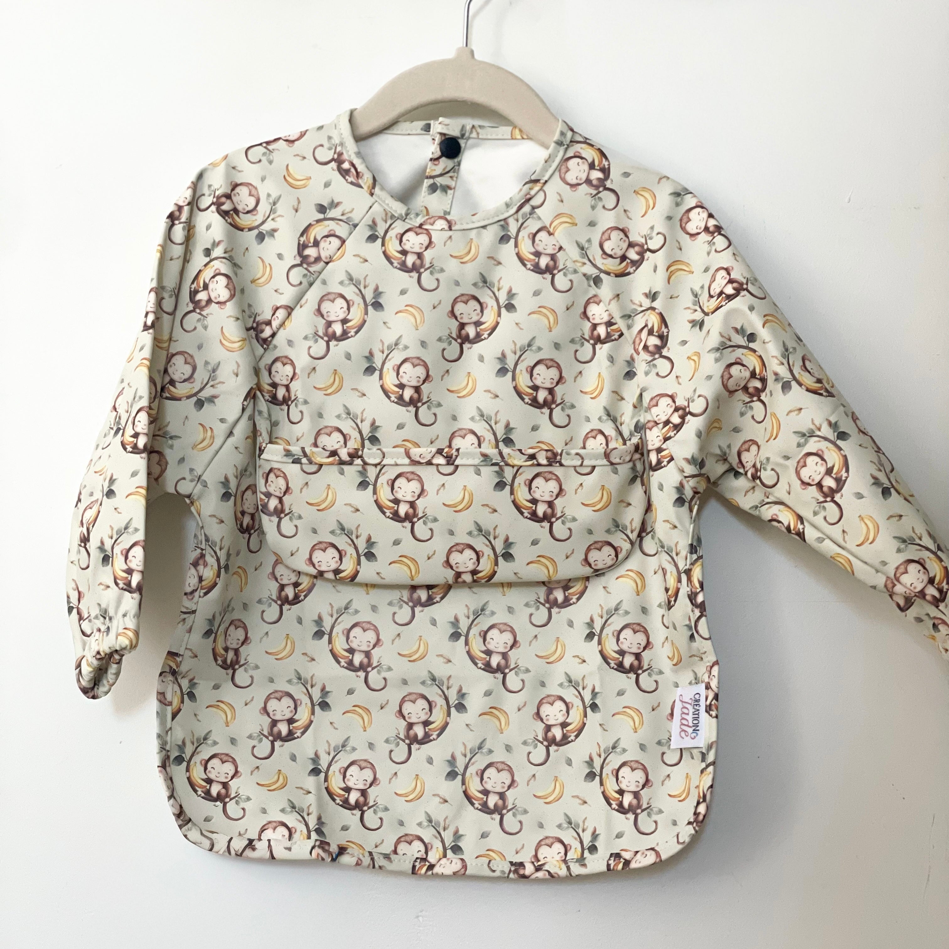 Bavettes manches longues - Poche haute  - Singe