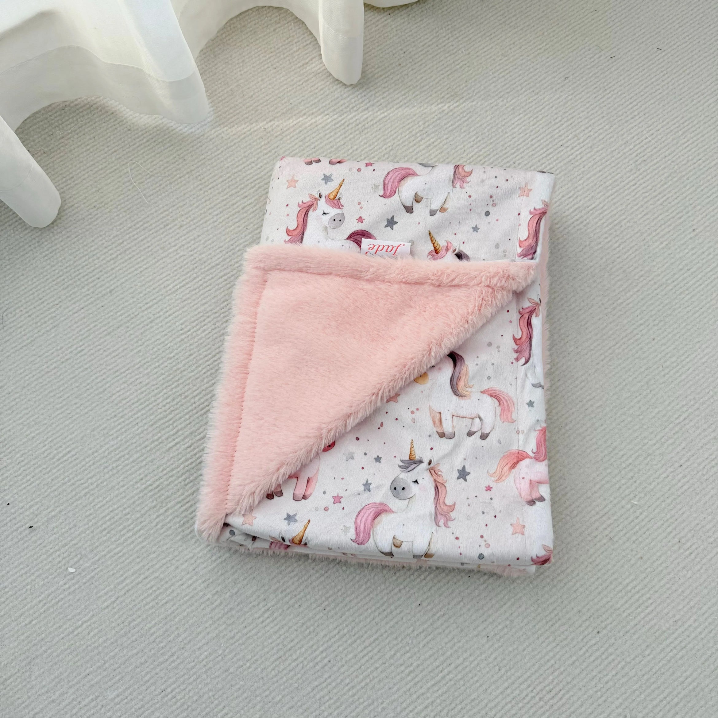 Doudou Minky & Fourrure - Lily la licorne