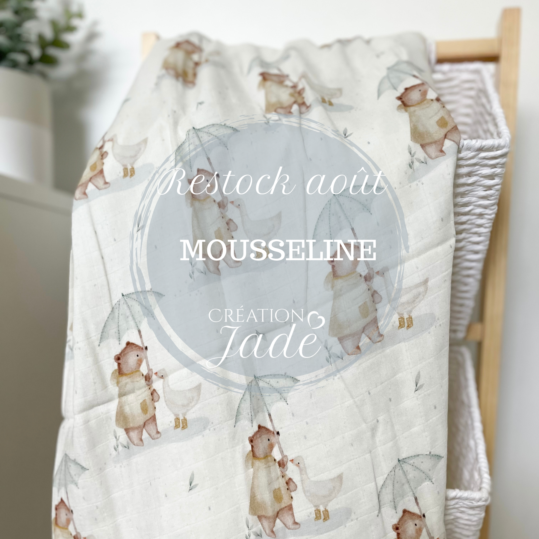 Mousseline Création Jade - bambou & coton - Parapluie