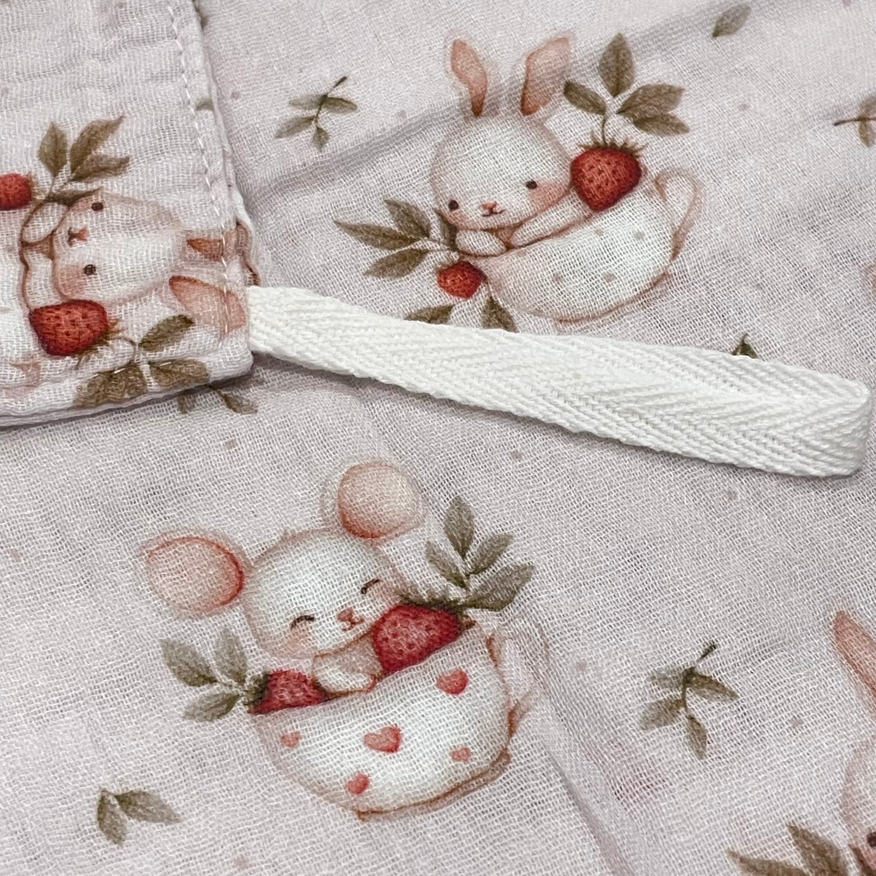 Mini mousseline réconfort - Coton biologique - Lydia la lapine gourmande