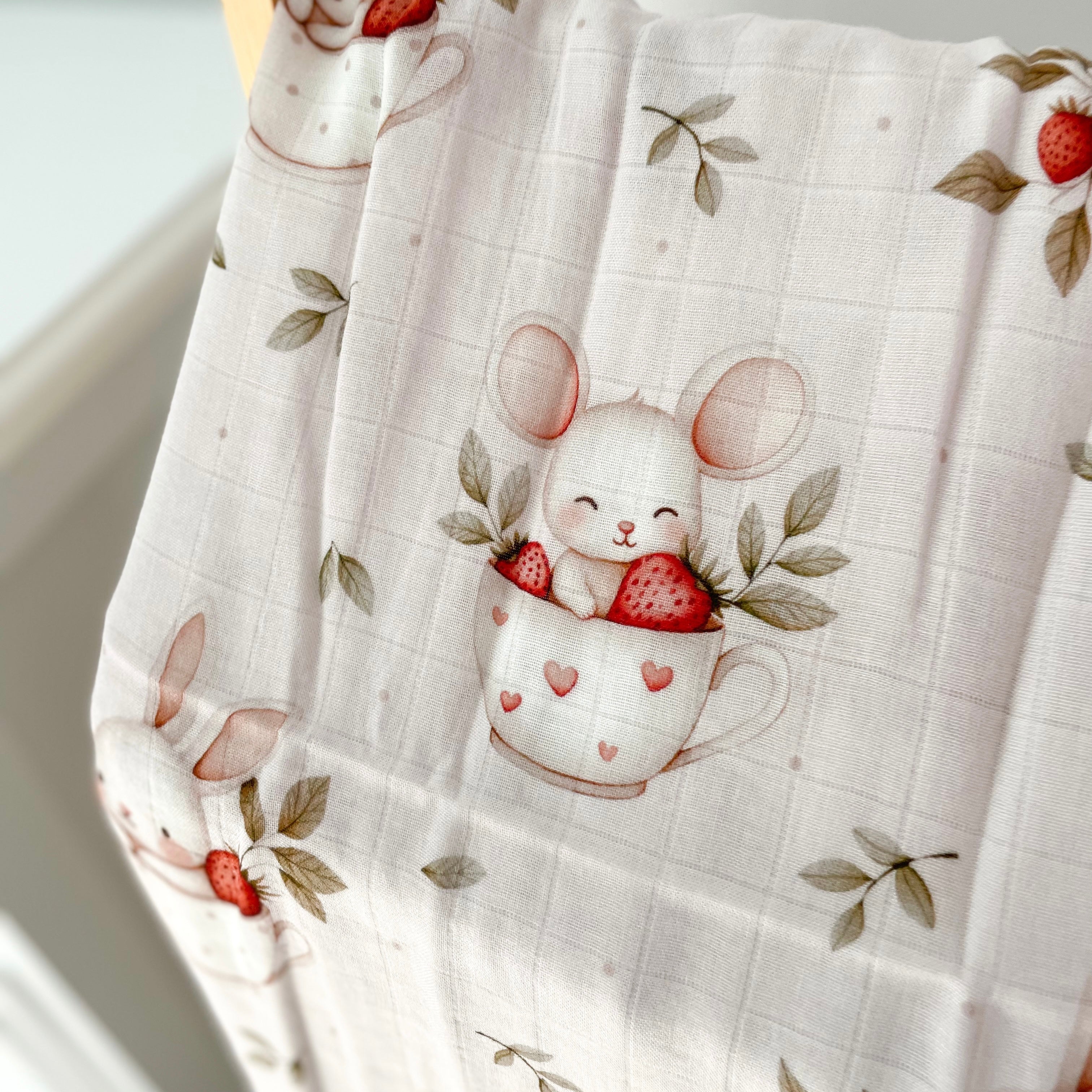Mousseline Création Jade - bambou & coton - Lydia la lapine gourmande
