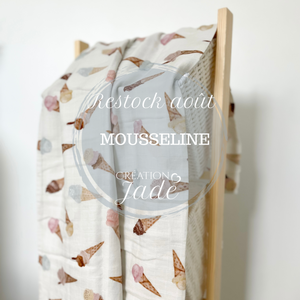 Mousseline Création Jade - bambou & coton - Cornet