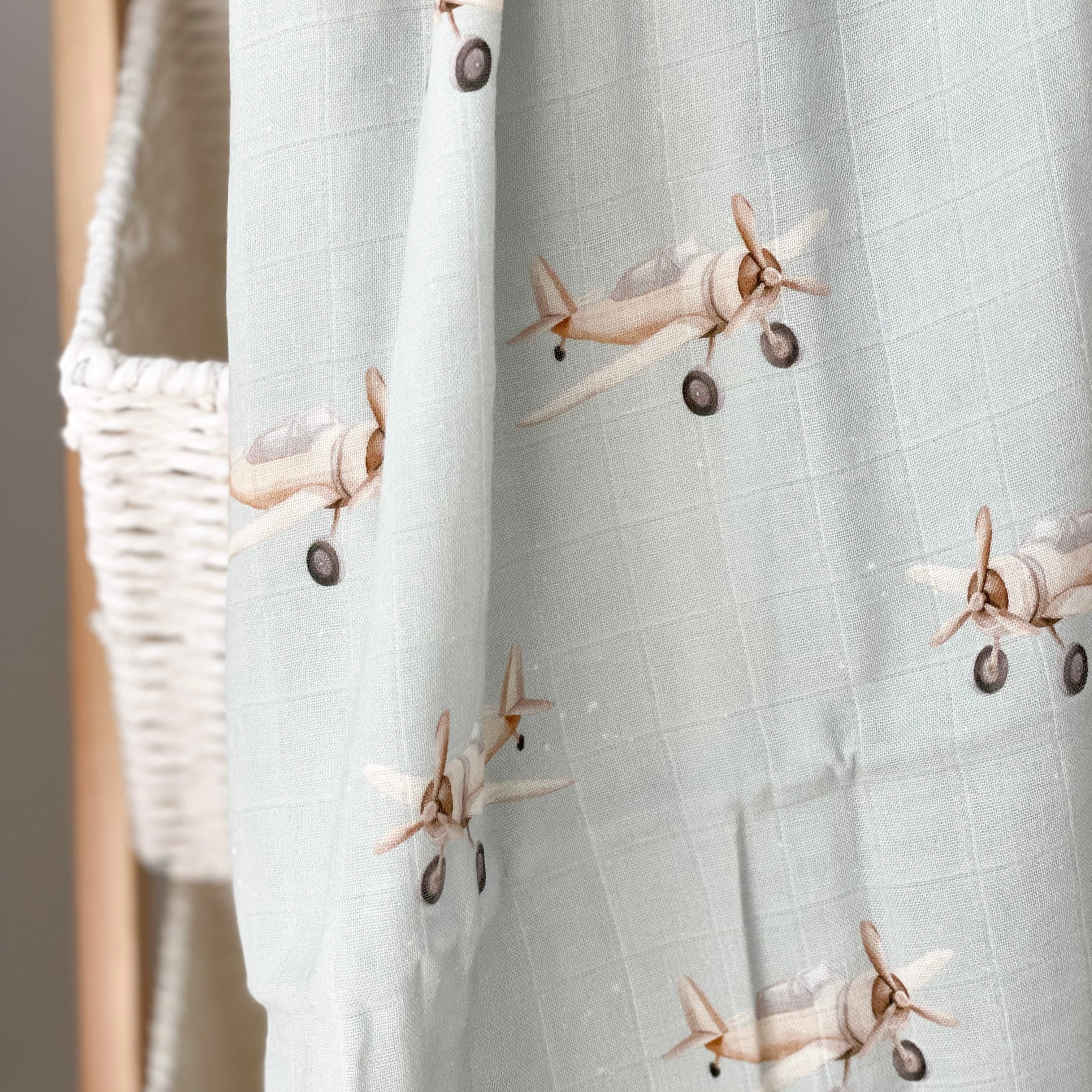 Mousseline Création Jade - bambou & coton - Aviateur