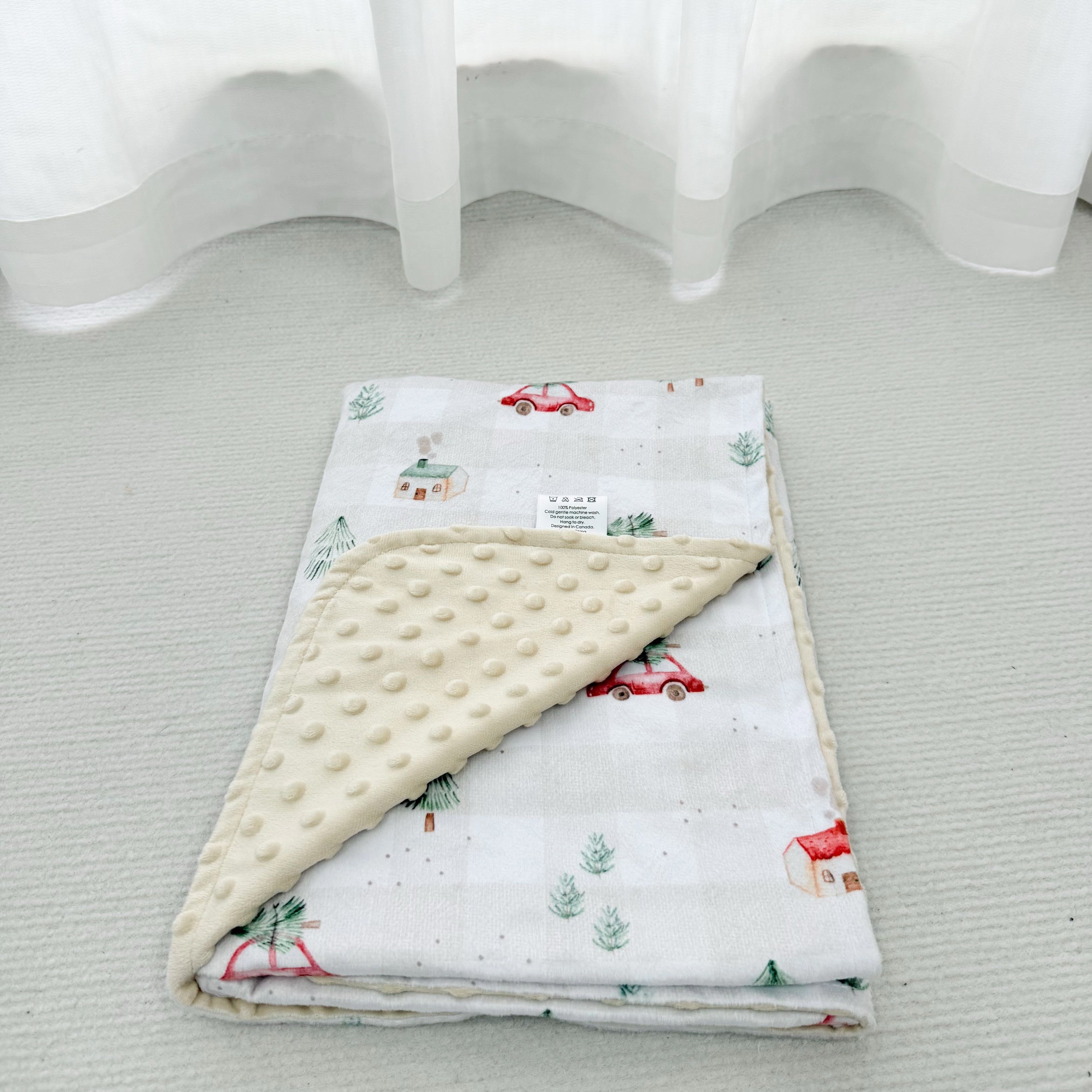 Doudou Minky & Minky dot - Noël - Cueillette de sapin