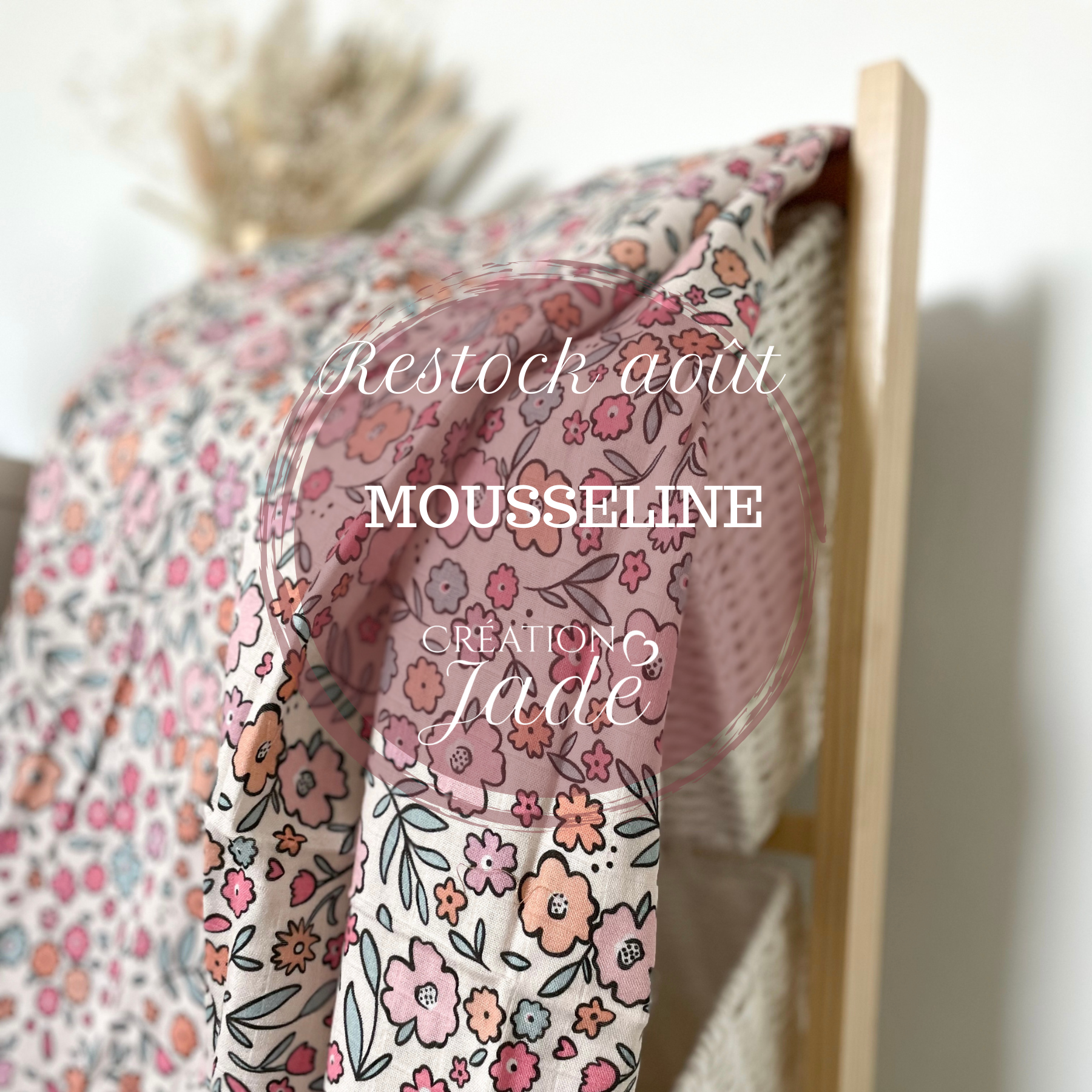 PRÉCOMMANDE restock AOUT - Mousseline Création Jade - bambou & coton - Kaylia