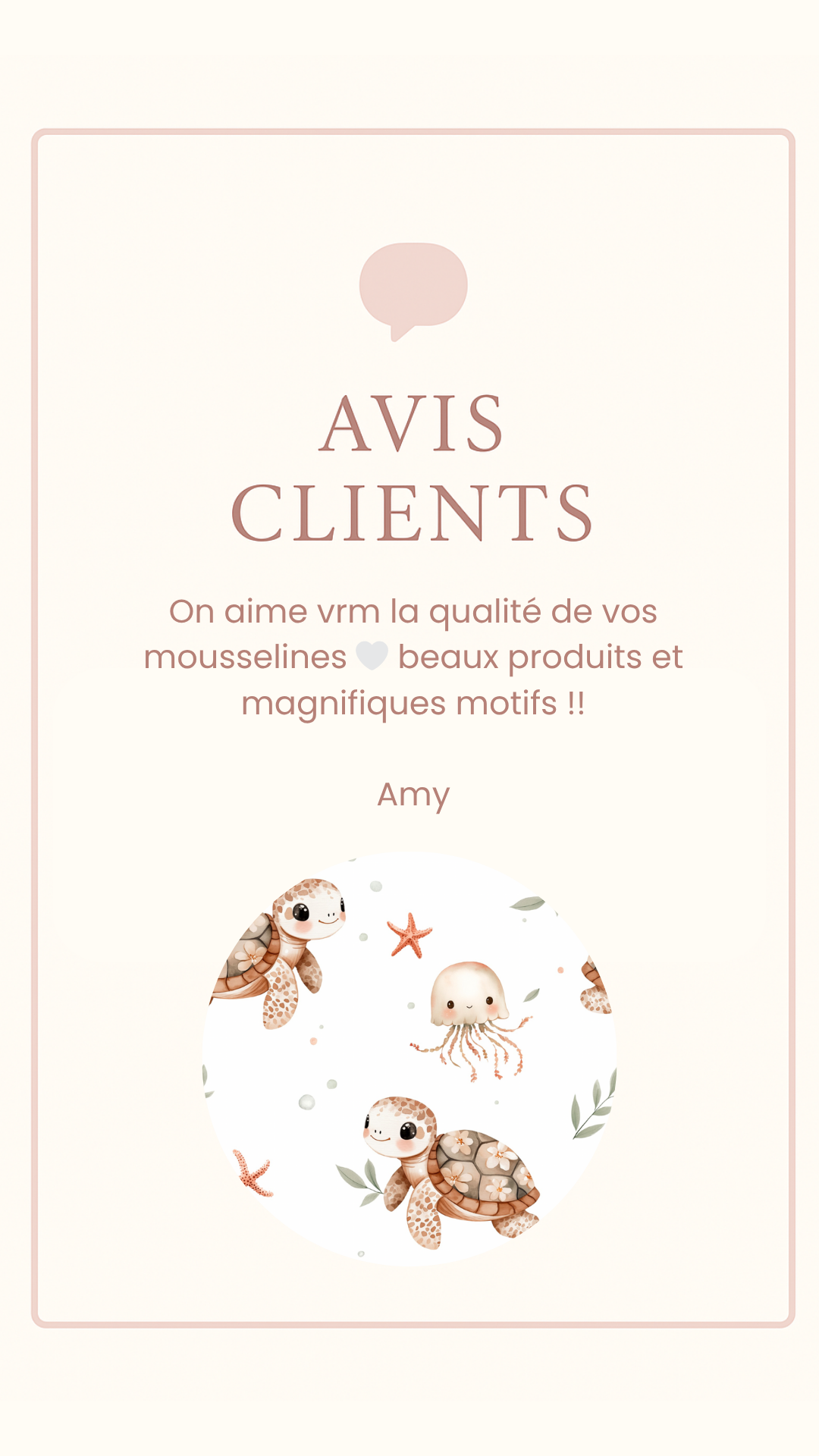 Mousseline Création Jade - bambou & coton - Tatiana la tortue