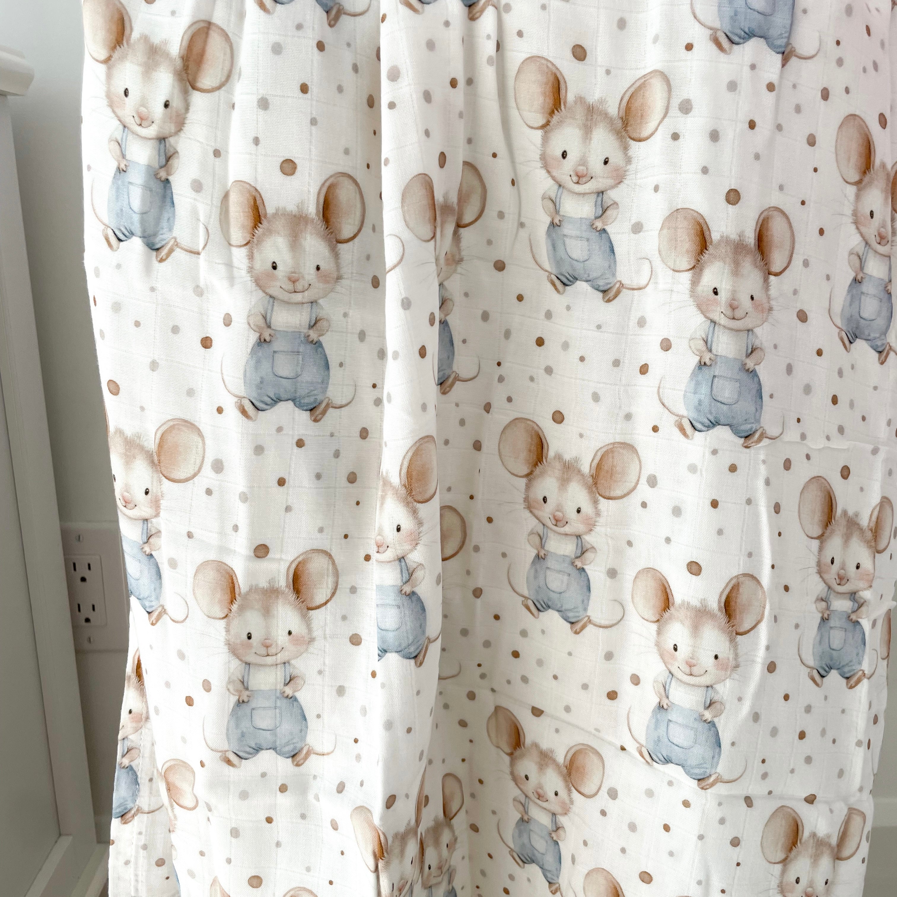 Mousseline Création Jade - bambou & coton - Gus Gus la souris