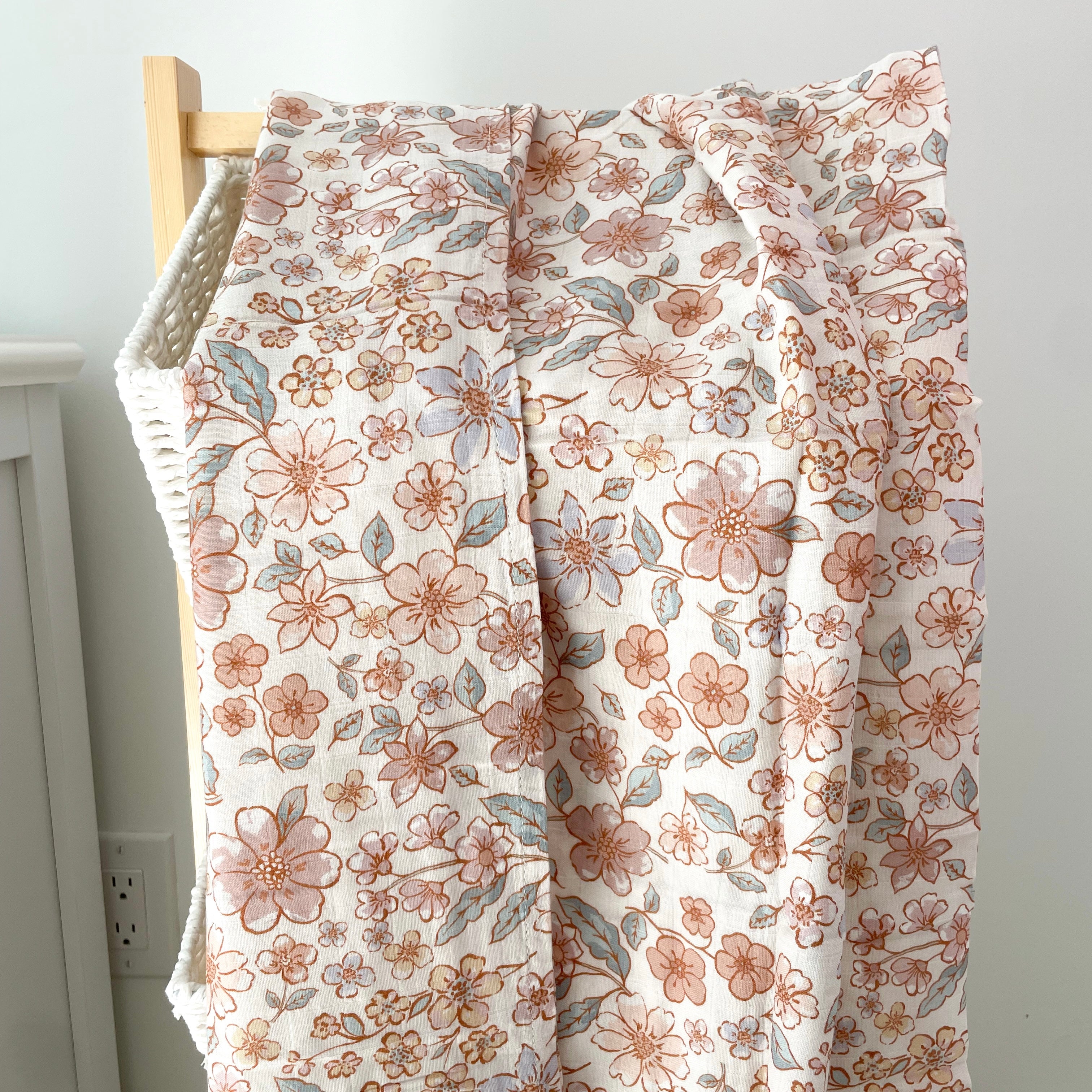 Mousseline Création Jade - bambou & coton - Fleurs - May