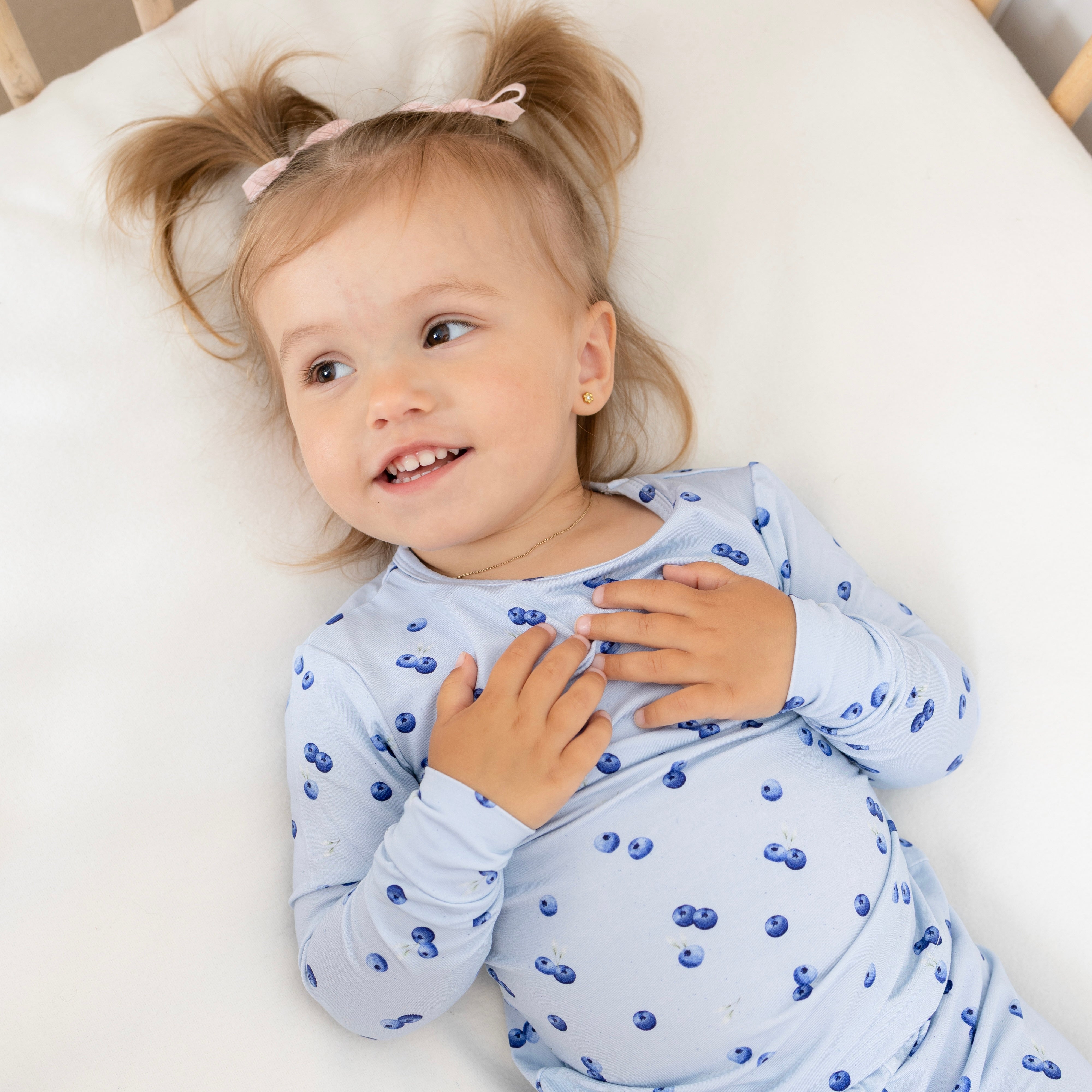 Pyjama bambou - Enfant - Bleuets