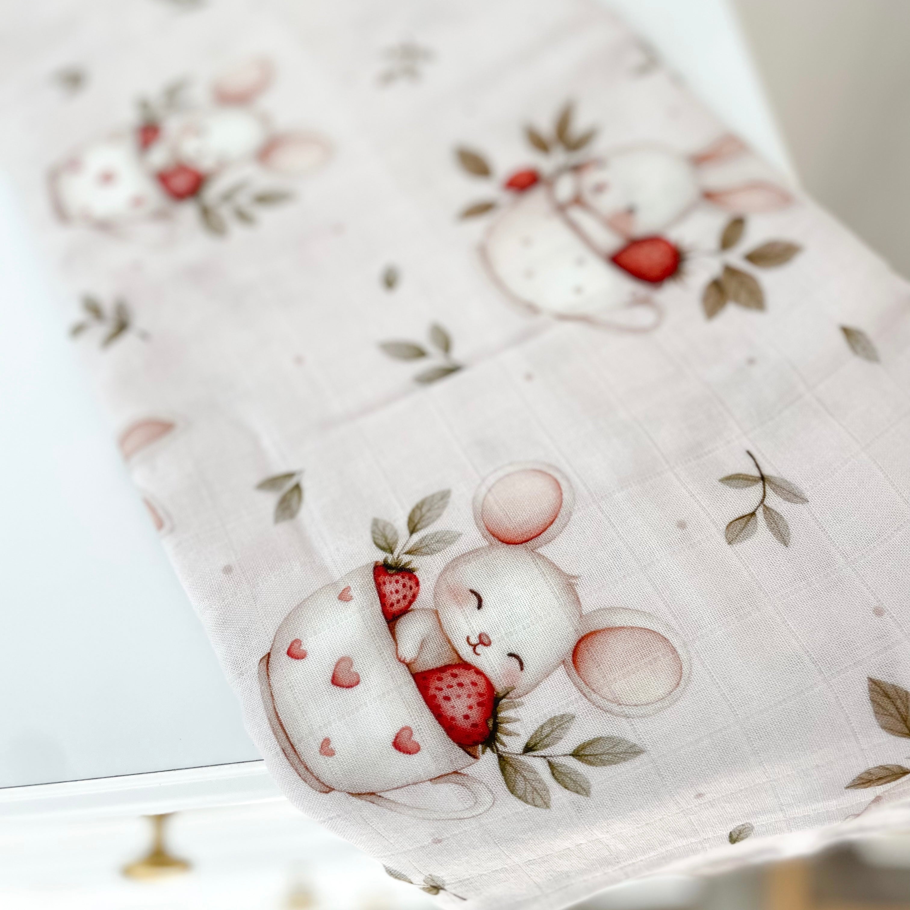 Mousseline Création Jade - bambou & coton - Lydia la lapine gourmande