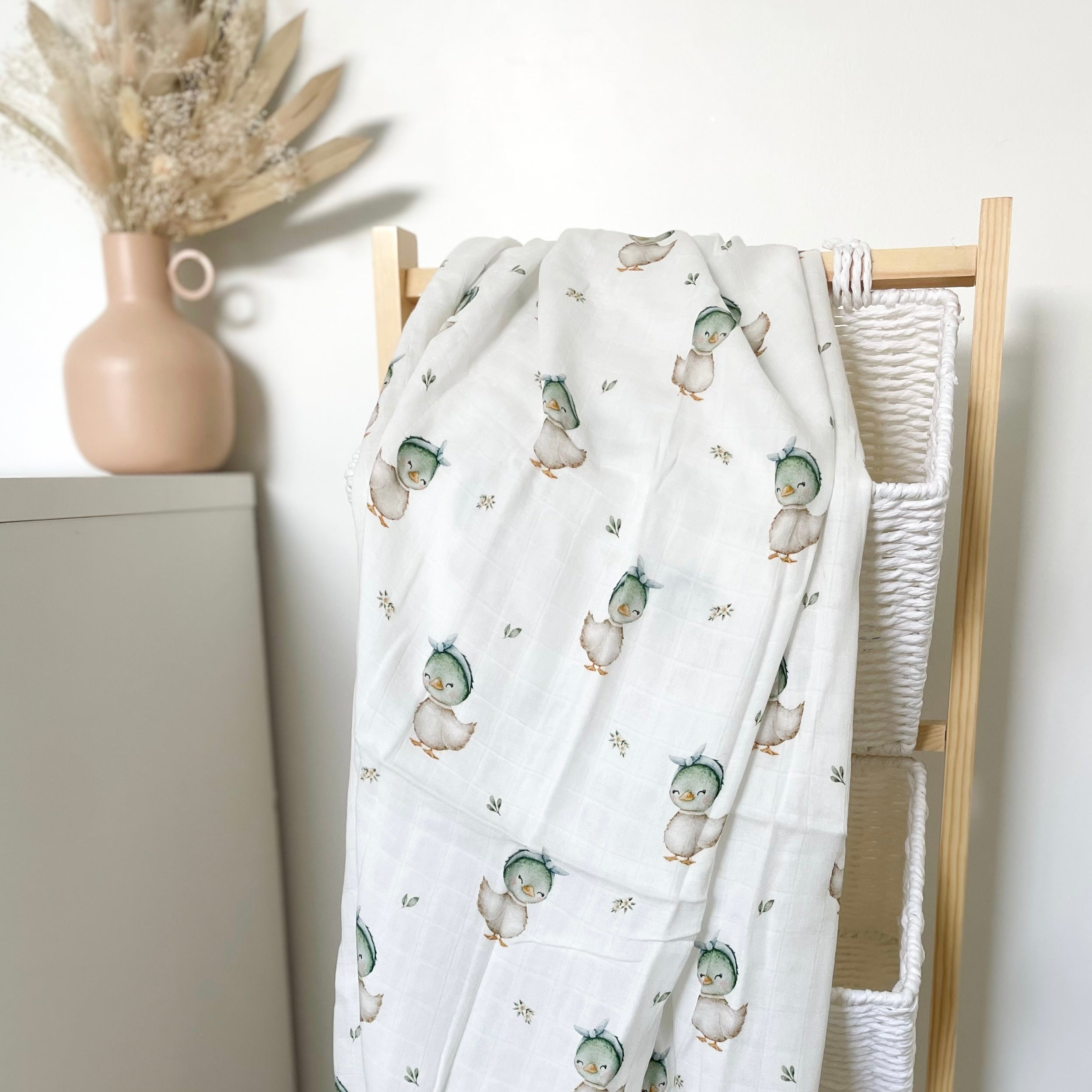 Mousseline Création Jade - bambou & coton - Canard colvert