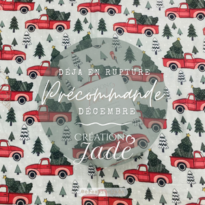 PRÉCOMMANDE restock DÉCEMBRE - Mousseline Création Jade - bambou & coton - Noël - Christmas car