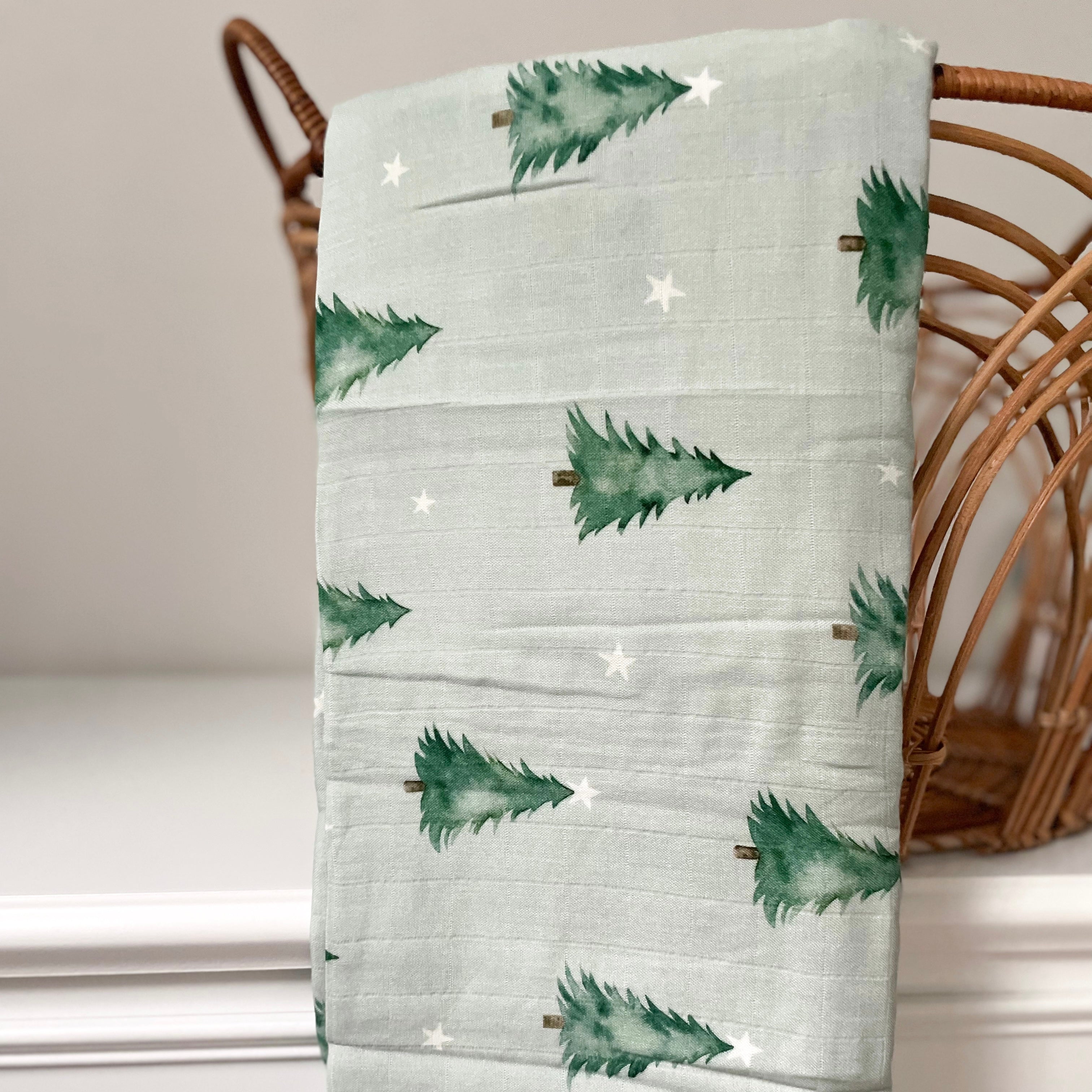 Mousseline Création Jade - bambou & coton - Noël - Mon beau Sapin