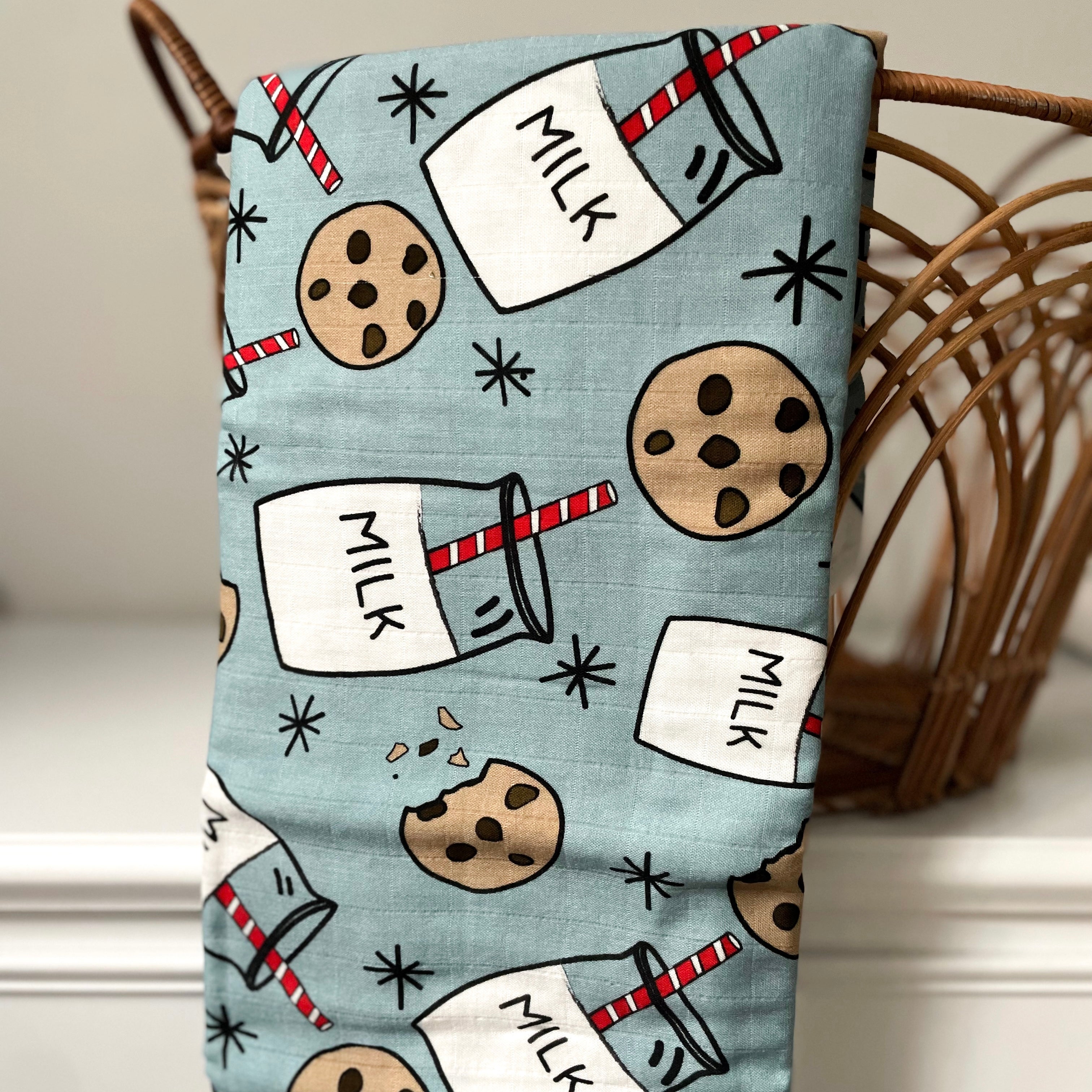 Mousseline Création Jade - bambou & coton - Noël - Biscuit et lait