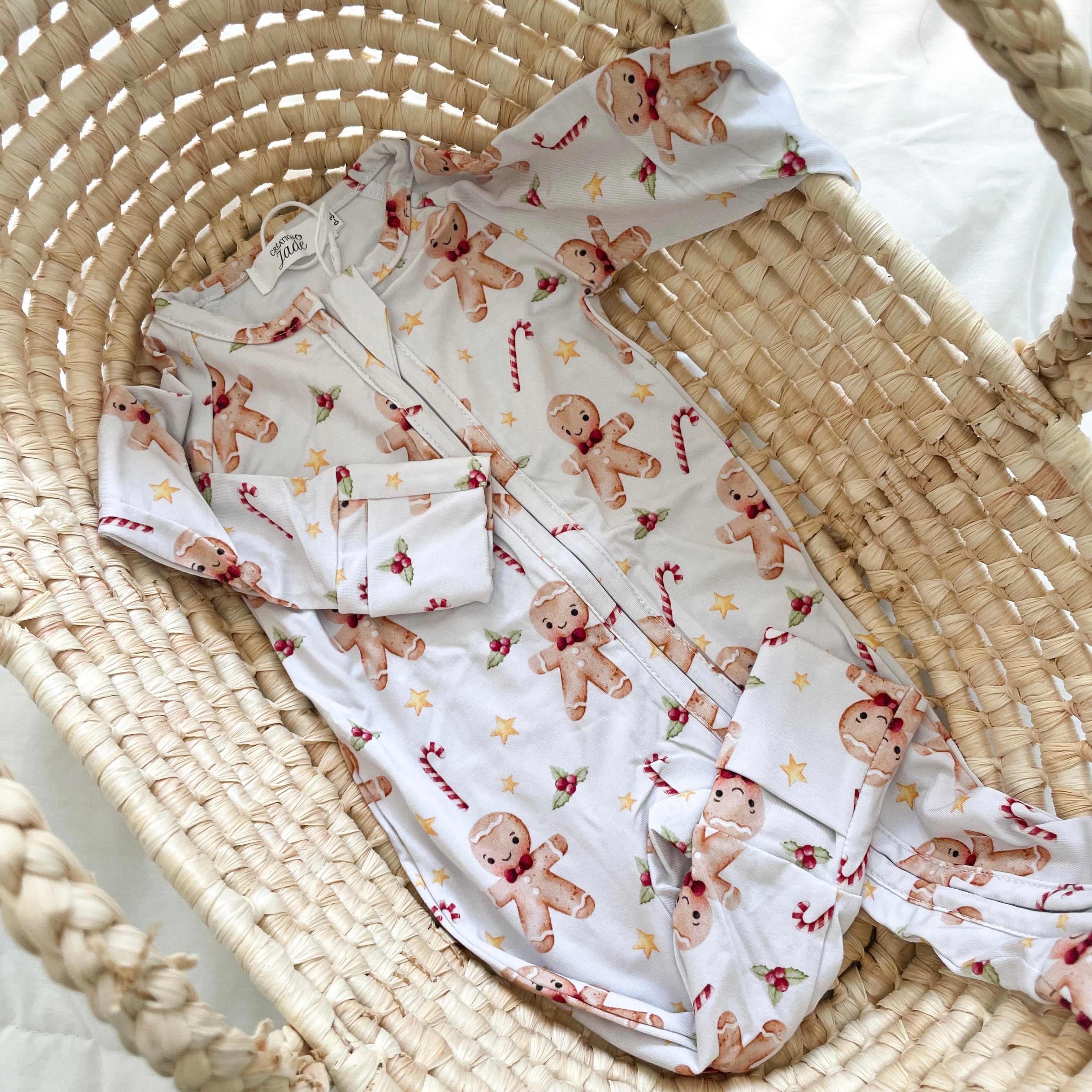 Pyjama bambou - Bébé - Noël - Biscuit pain d'épice