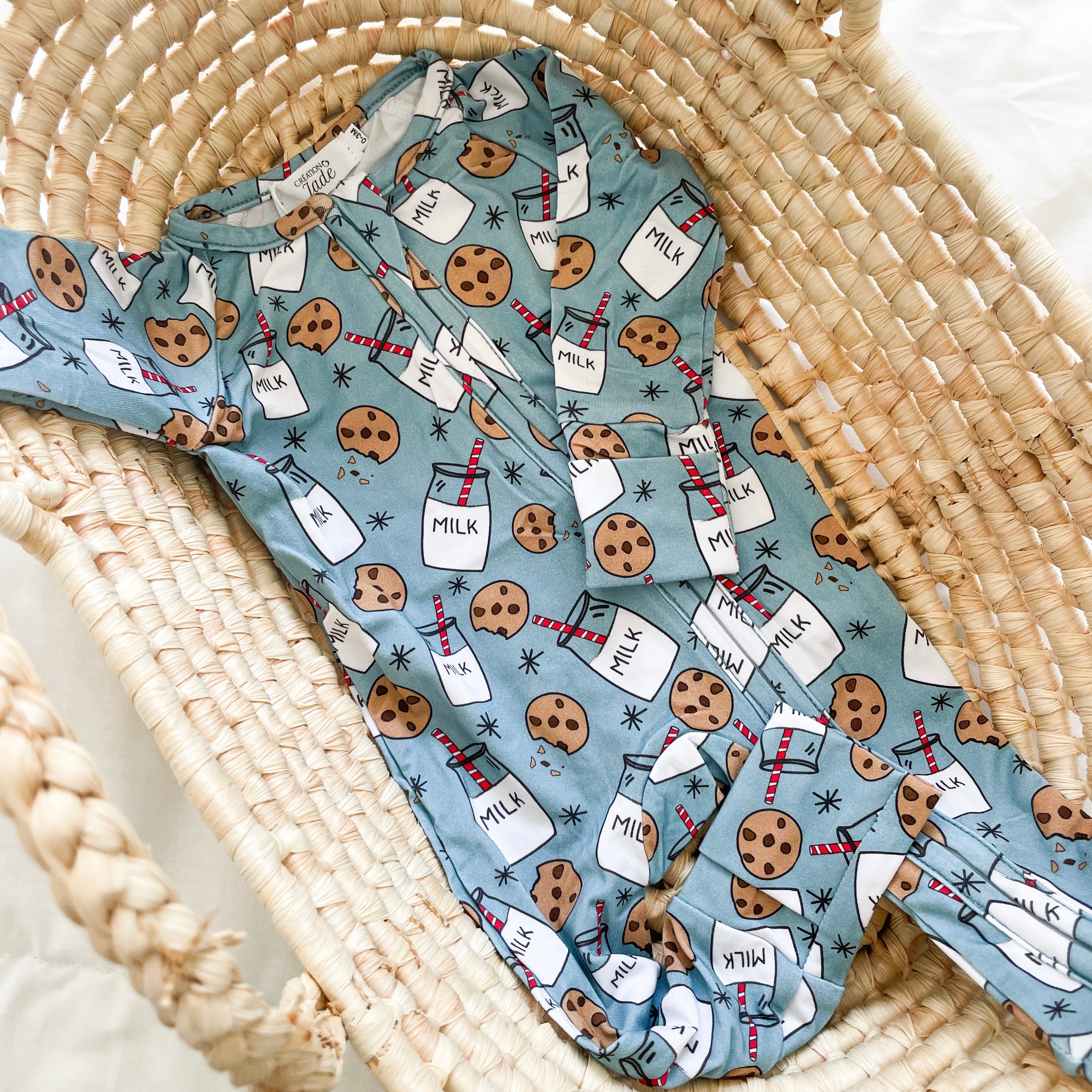 Pyjama bambou - Bébé - Noël - Biscuit et lait