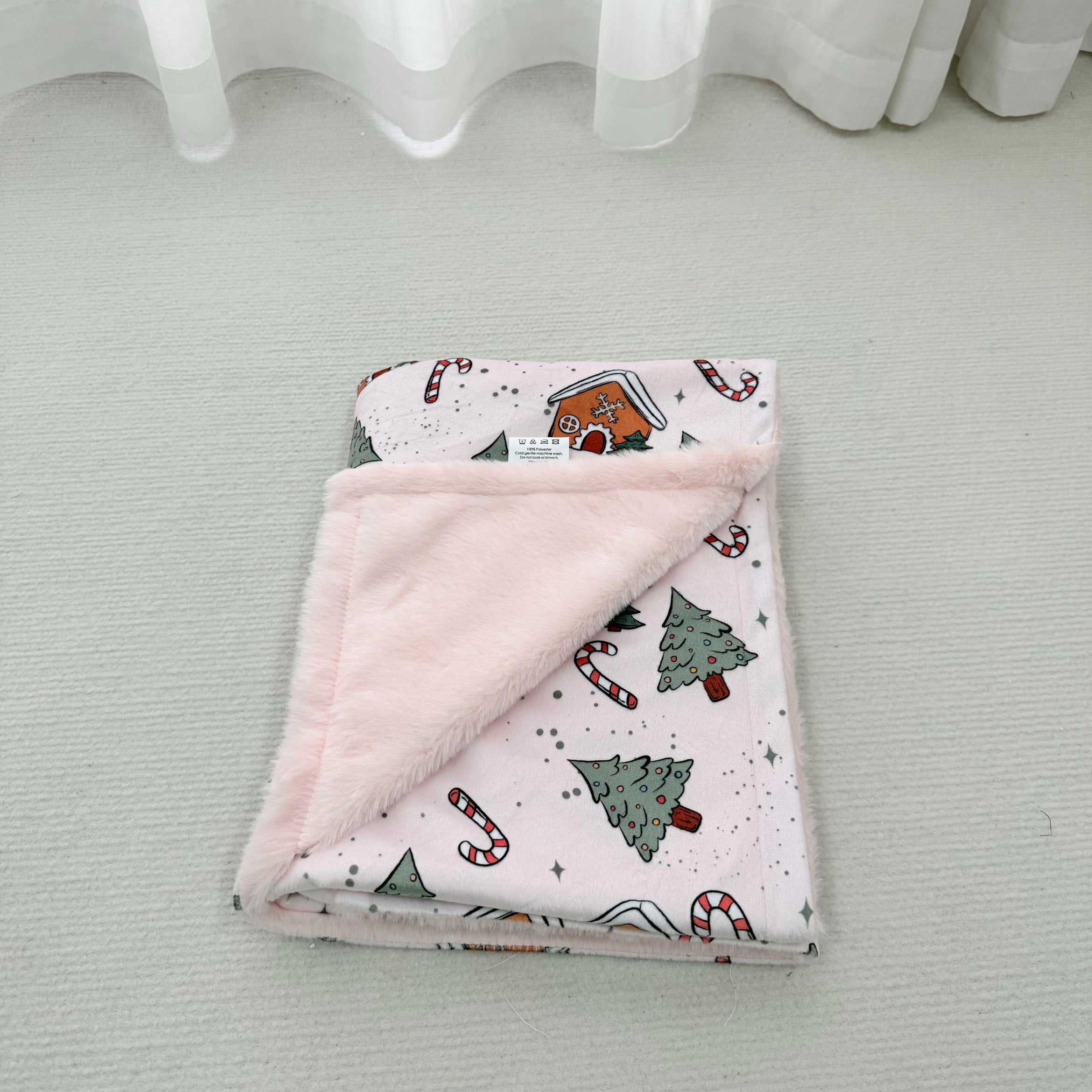 Doudou Minky & Fourrure - Noël - Maisonette pain d'épice