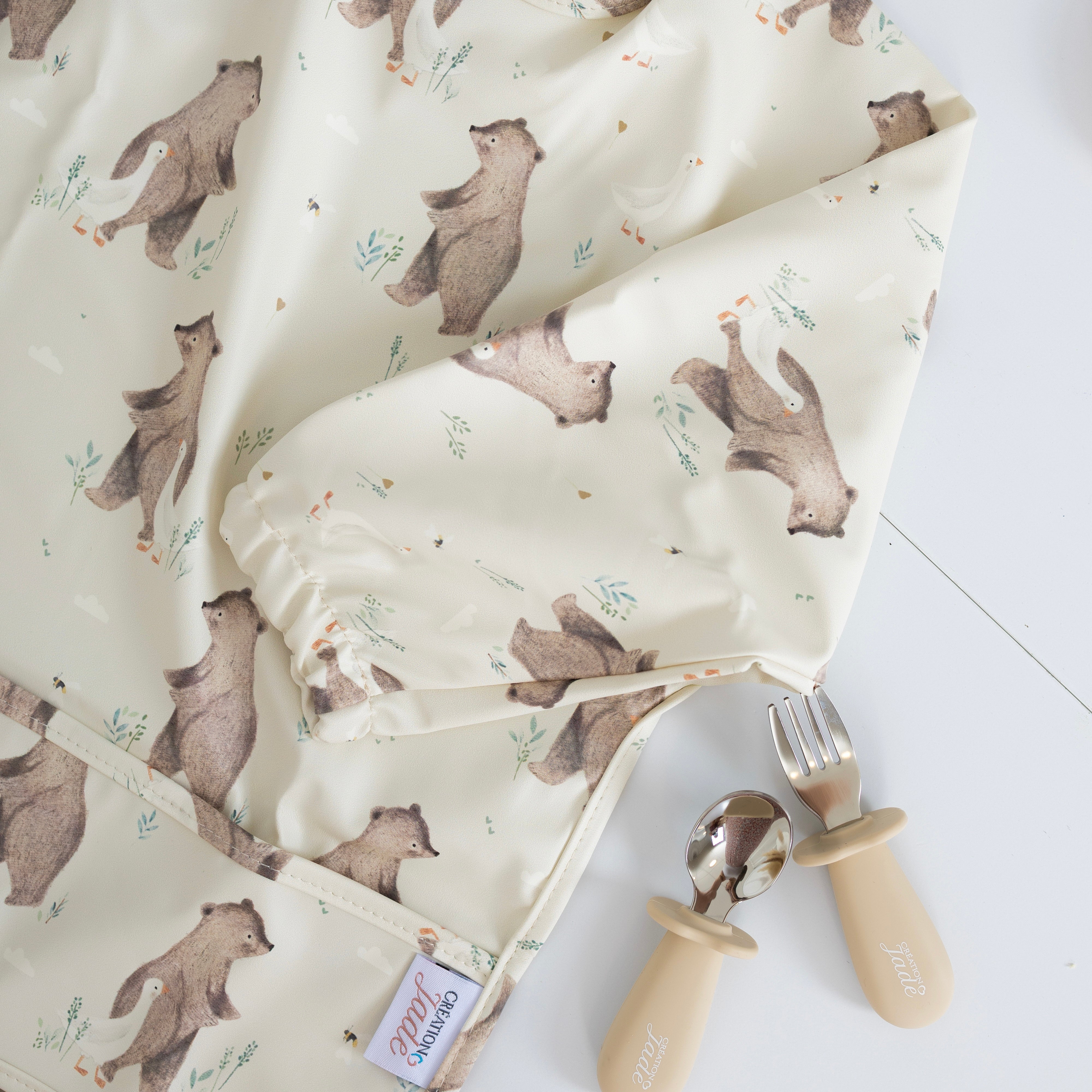 SOLDE - Bavettes manches longues à poche basse  - Ours et petite oie