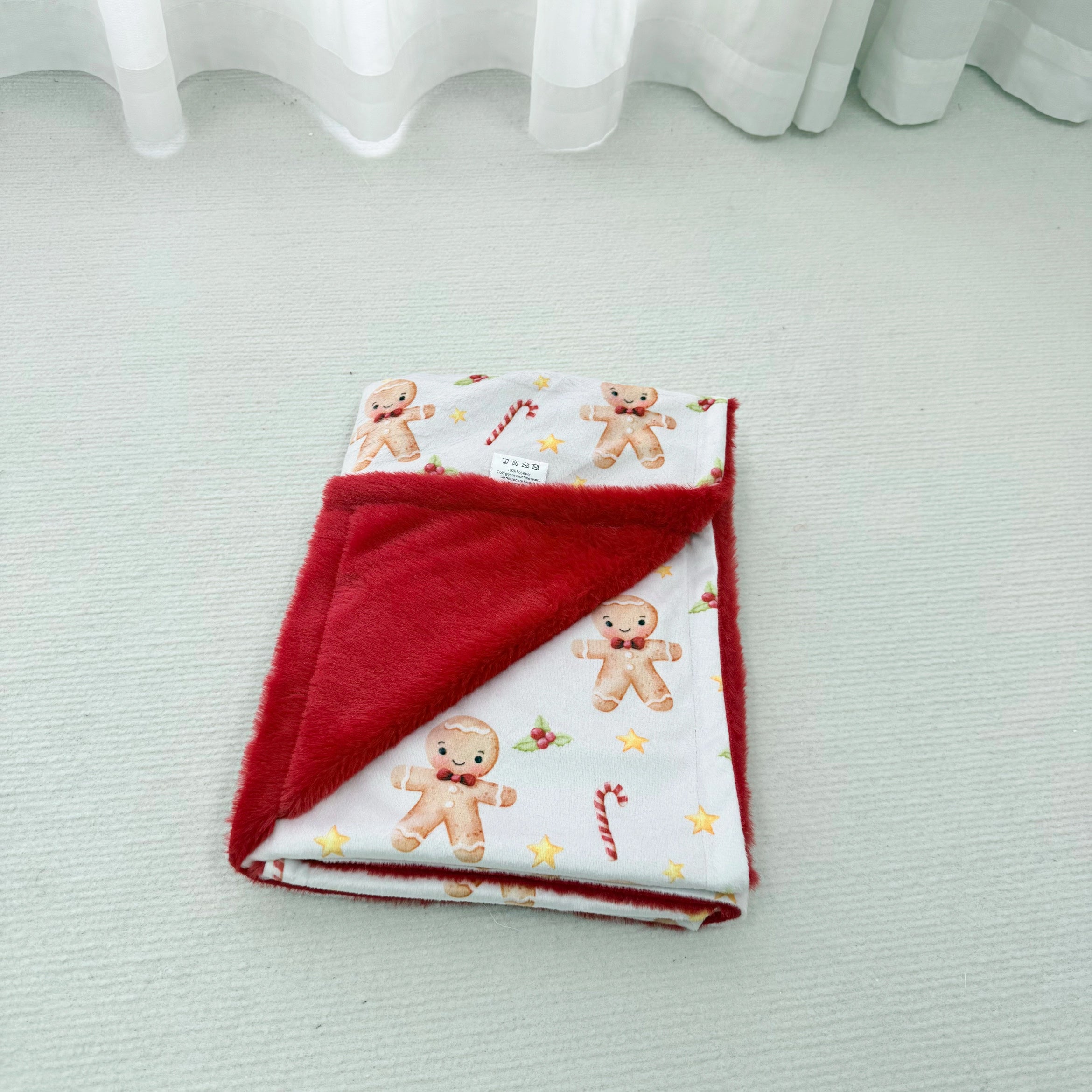 Doudou Minky & Fourrure - Noël - Bonhomme pain d'épice