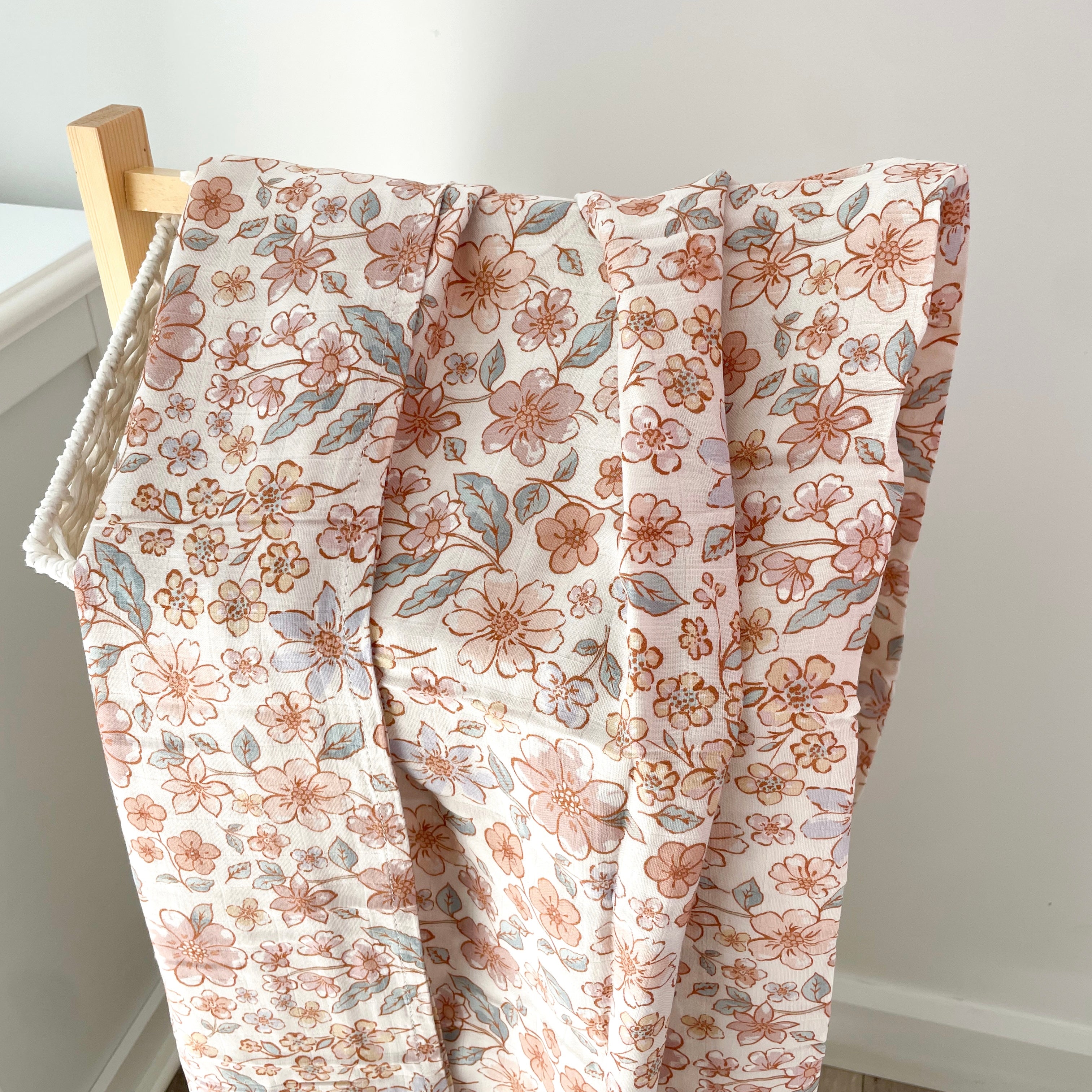 Mousseline Création Jade - bambou & coton - Fleurs - May