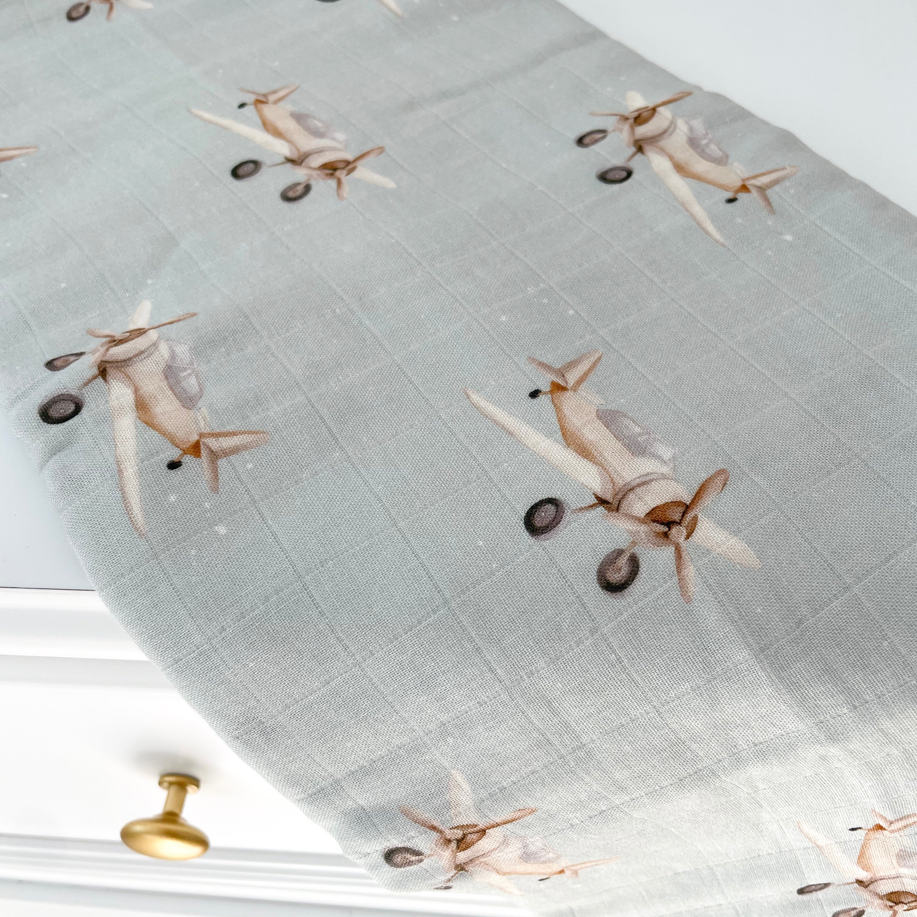 Mousseline Création Jade - bambou & coton - Aviateur