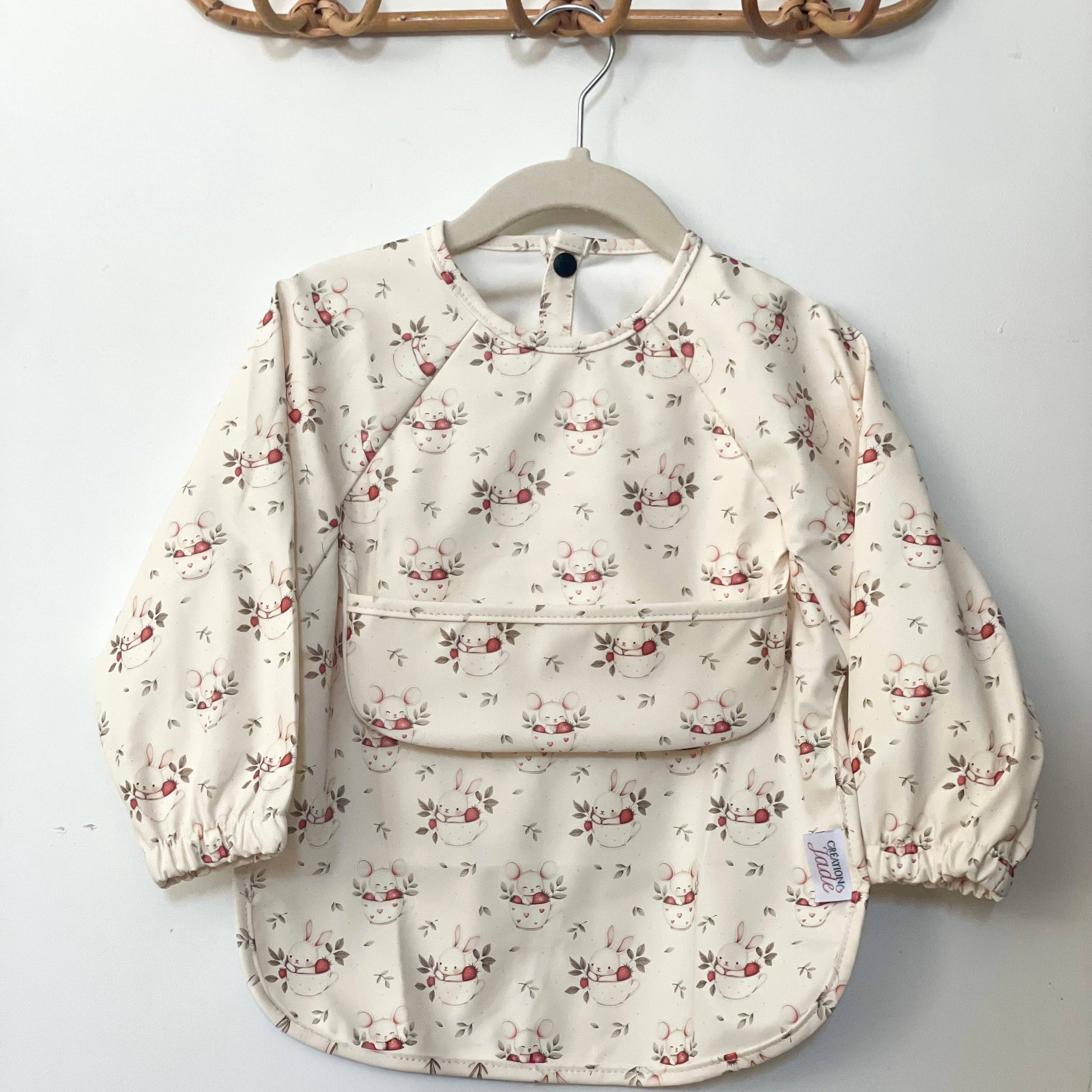 Bavettes manches longues - Poche haute  - Lydia la lapine gourmande ( L)