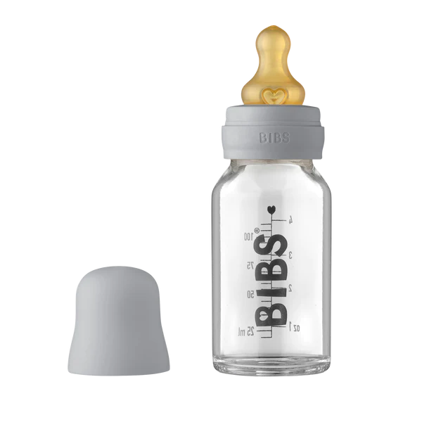 BIBS Biberon en verre - Ensemble complet Latex 110 ml - Cloud / Nuage