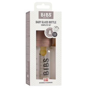 BIBS Biberon en verre - Ensemble complet Latex 110 ml - Woodchuck