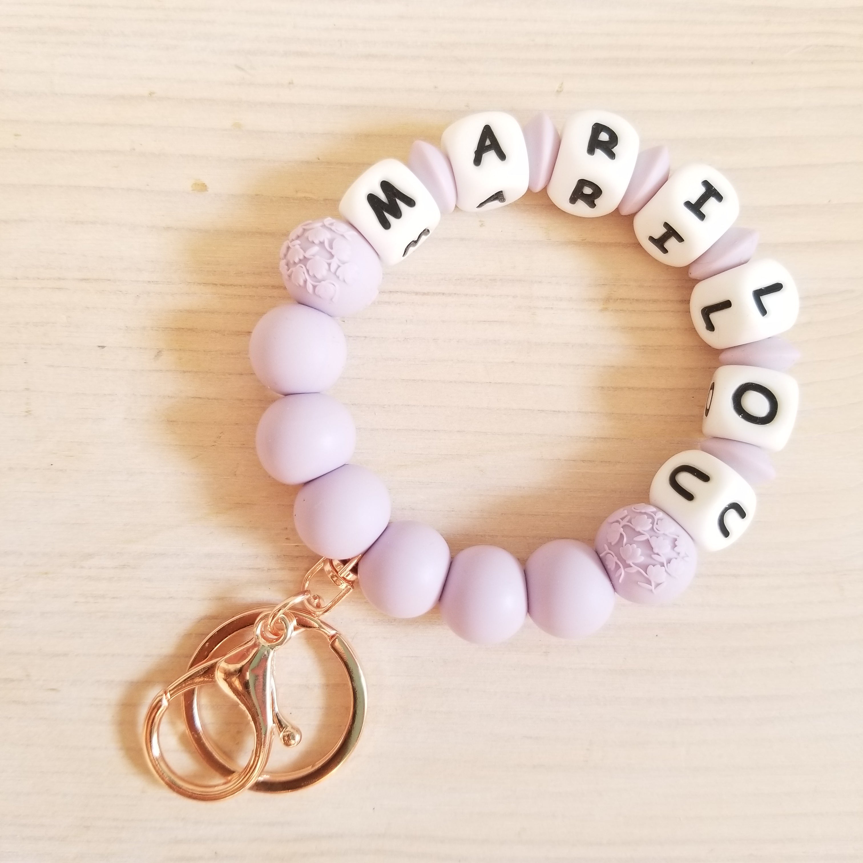 Porte-clé en anneau - Personnalisé avec prénom