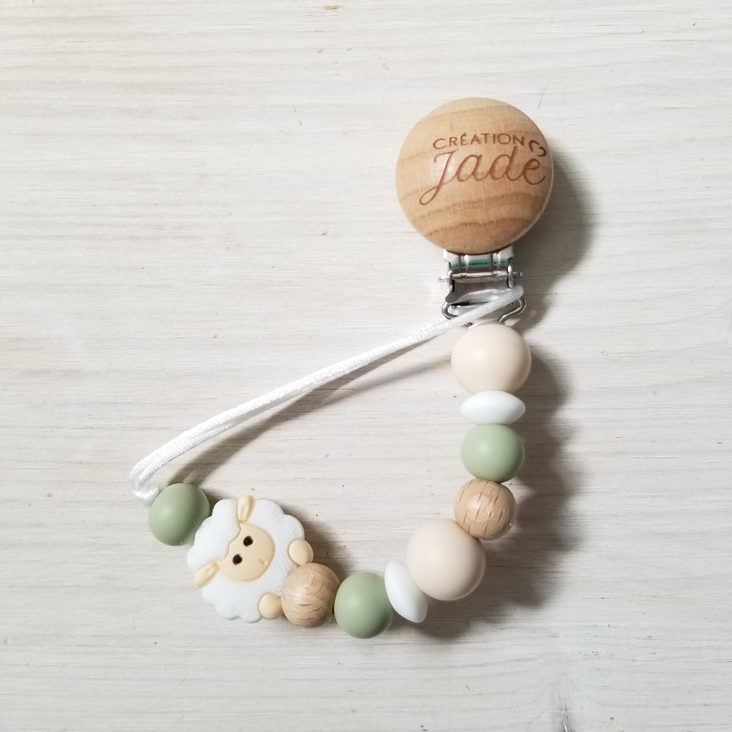 Nouveauté - Attache-suce Bois - Mouton