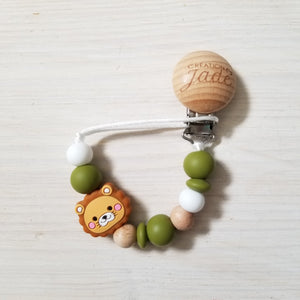 Nouveauté - Attache-suce Bois - Lion