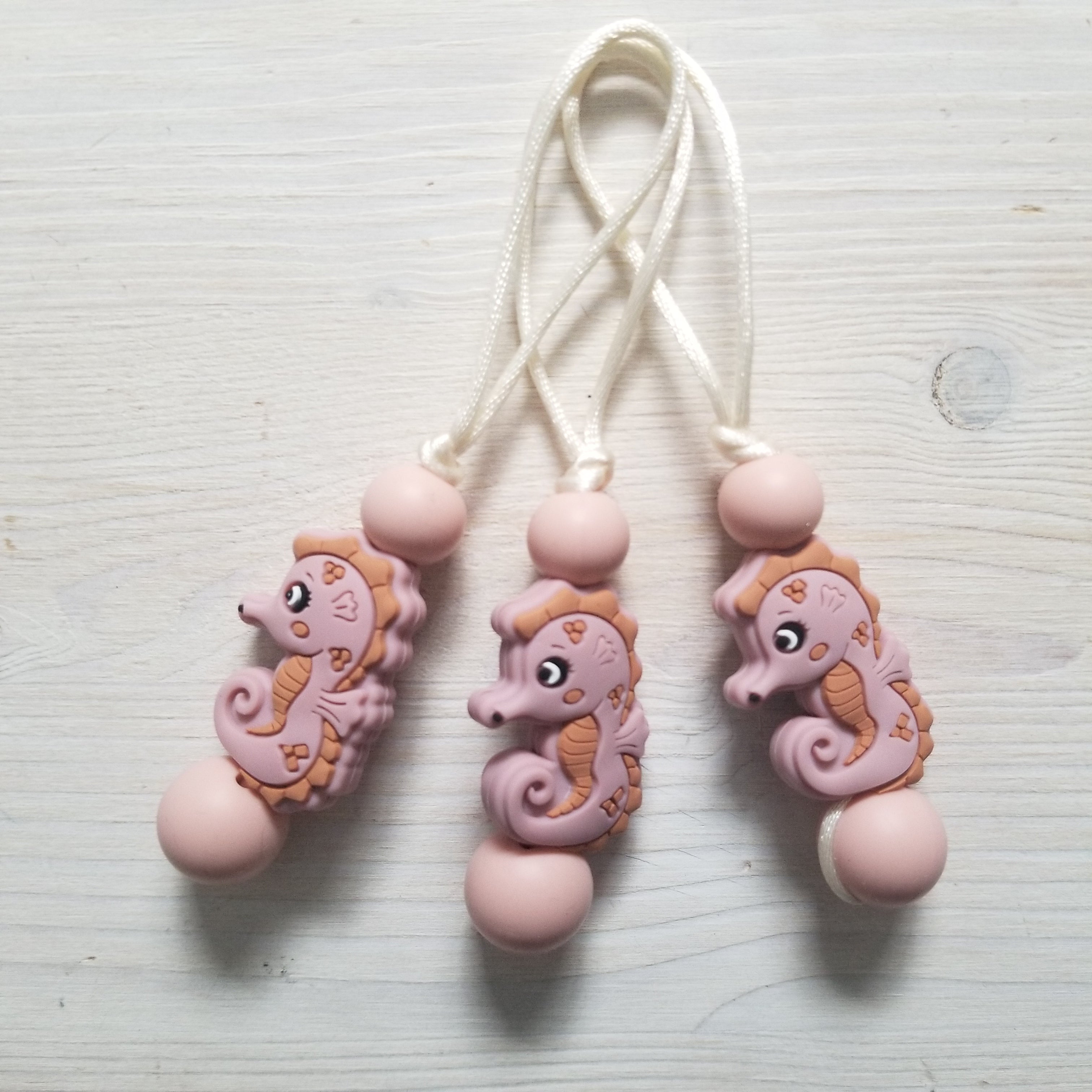 Zip à fermeture éclair - Hypocampe rose