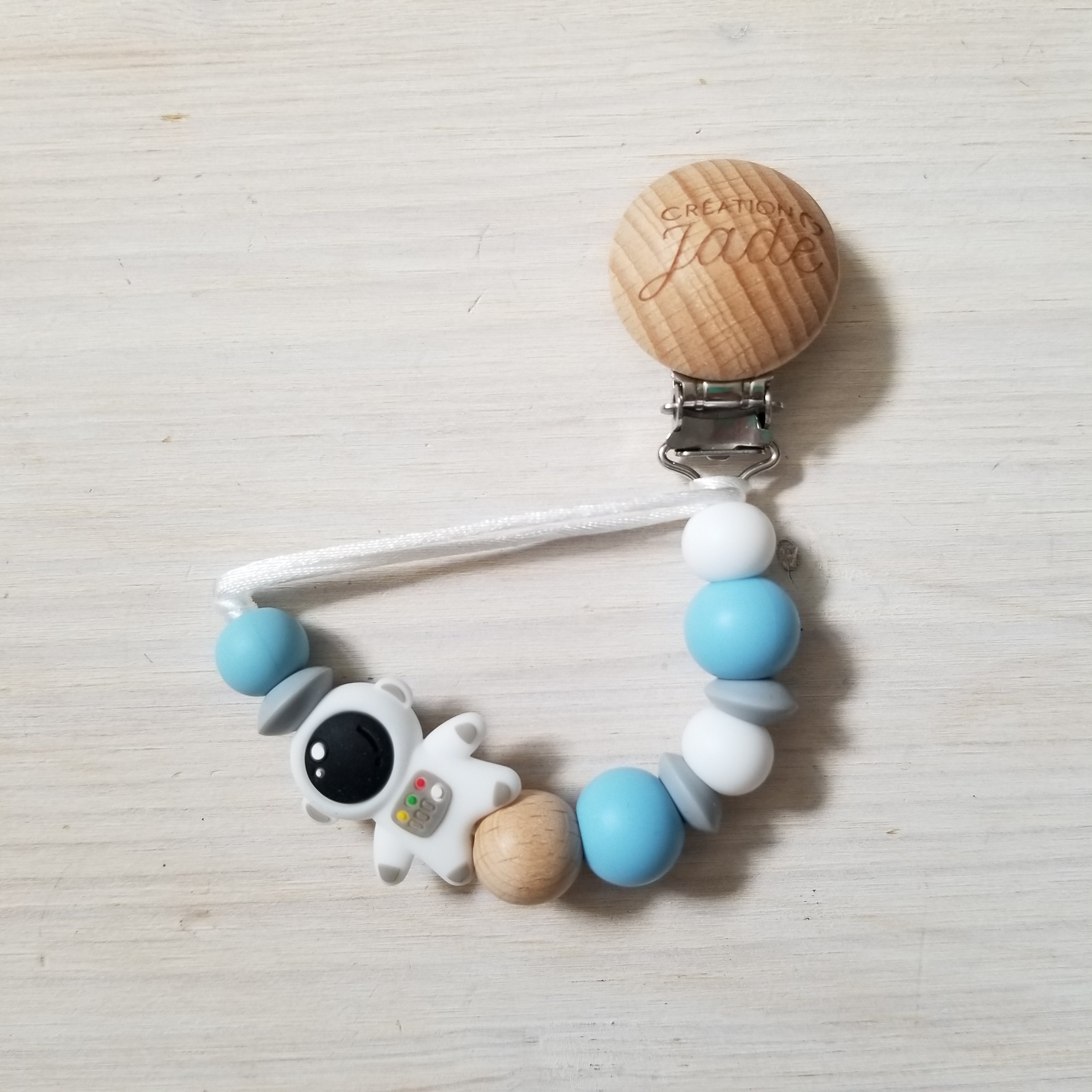 Nouveauté - Attache-suce Bois - Astronaute