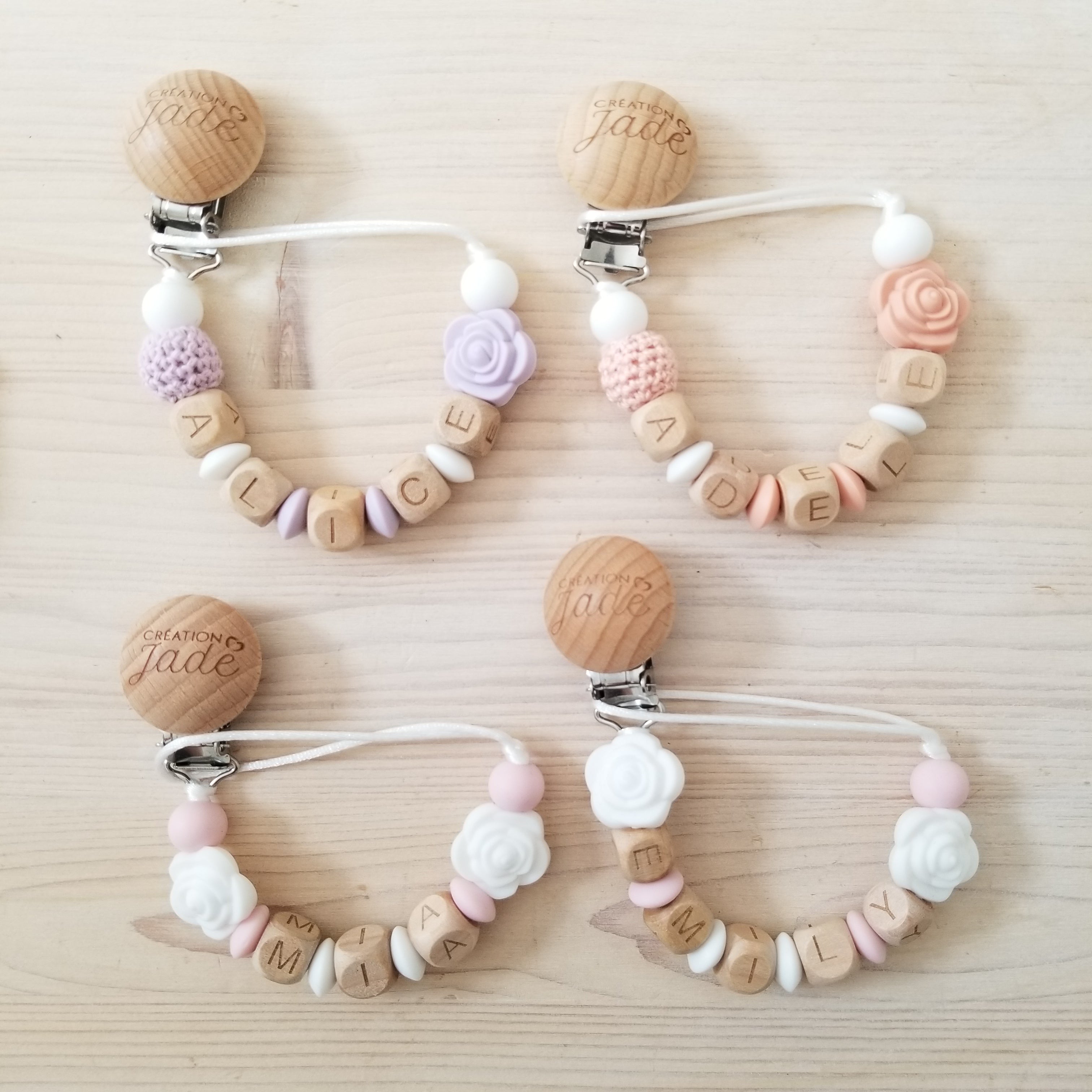 Attache-suce personnalisée - Clip bois (DÉLAIS 1-3SEM)