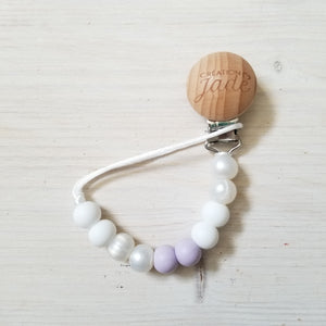 Nouveauté - Attache-suce Bois - Délicatesse Lilas