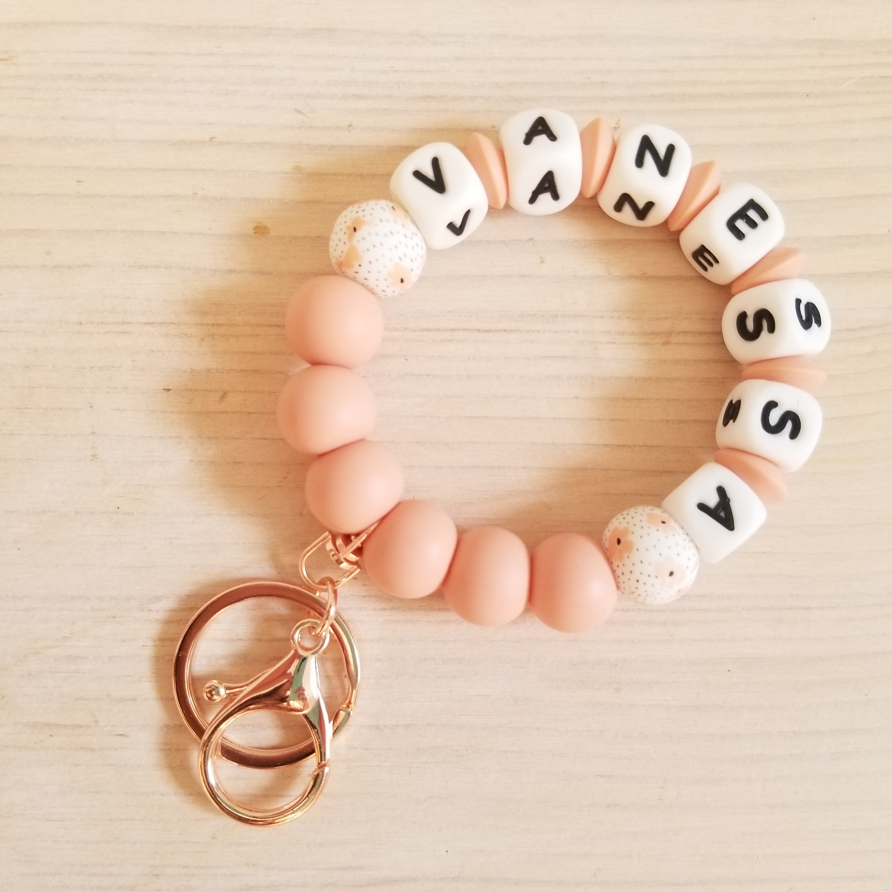 Porte-clé en anneau - Personnalisé avec prénom