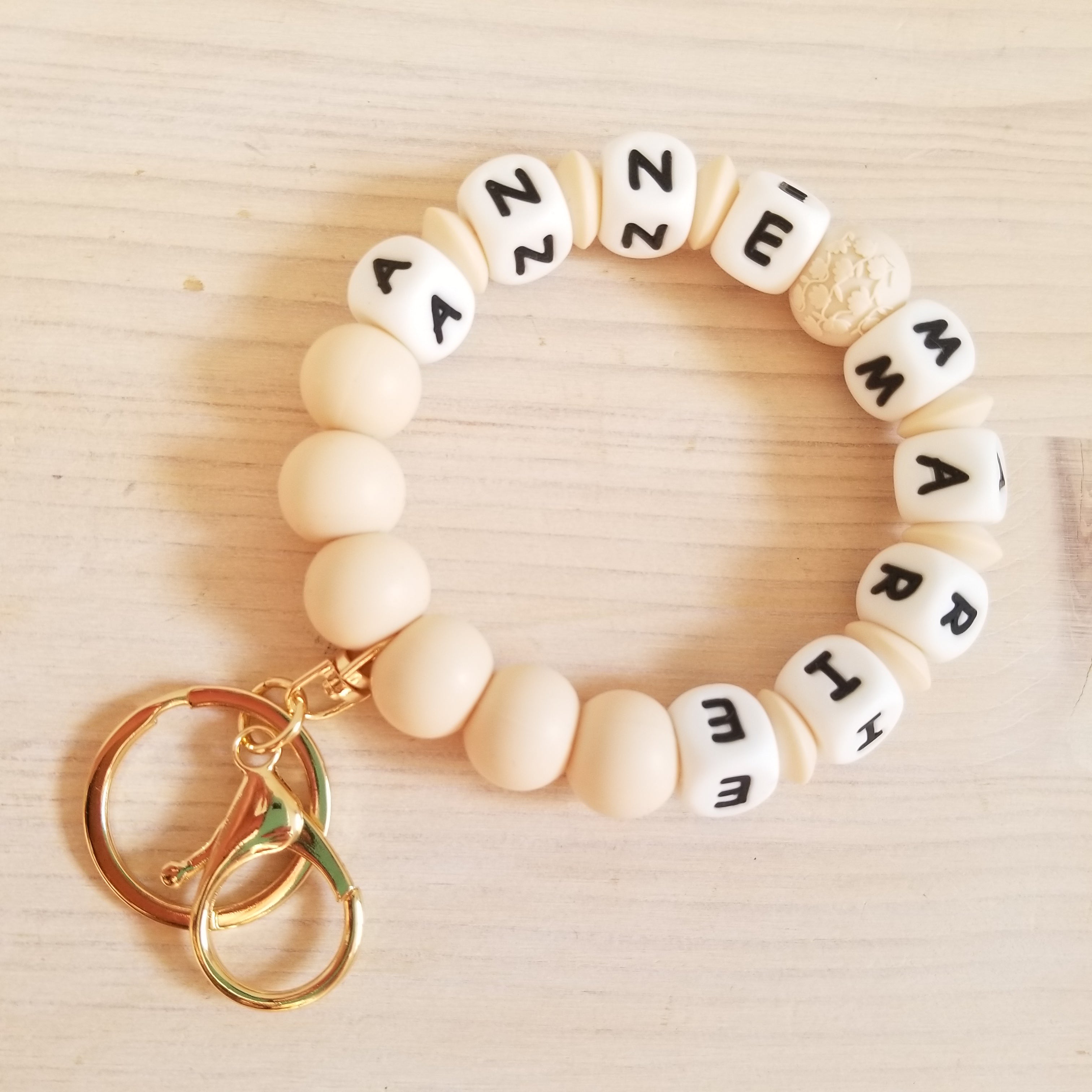 Porte-clé en anneau - Personnalisé avec prénom