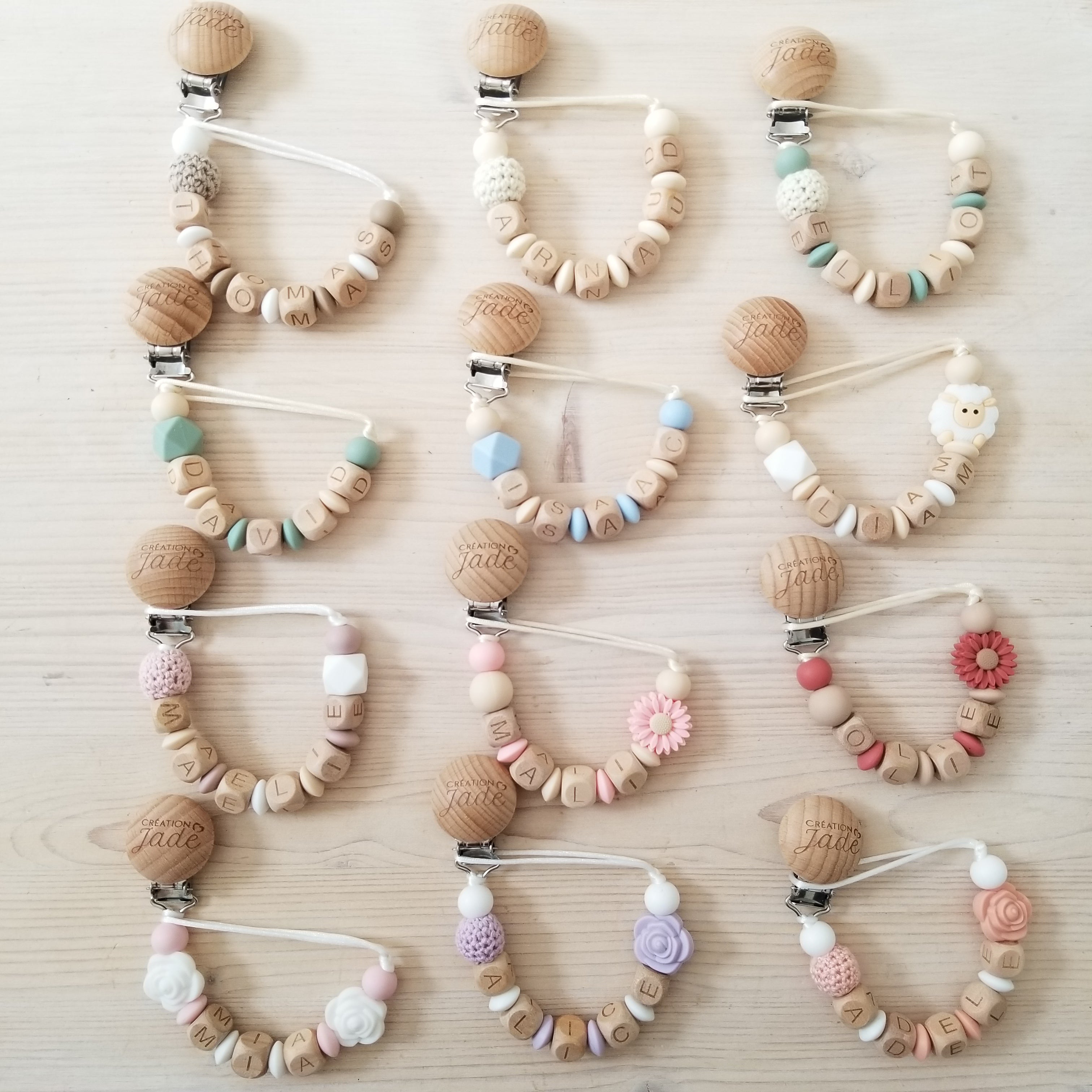 Attache-suce personnalisée - Clip bois (DÉLAIS 1-3SEM)