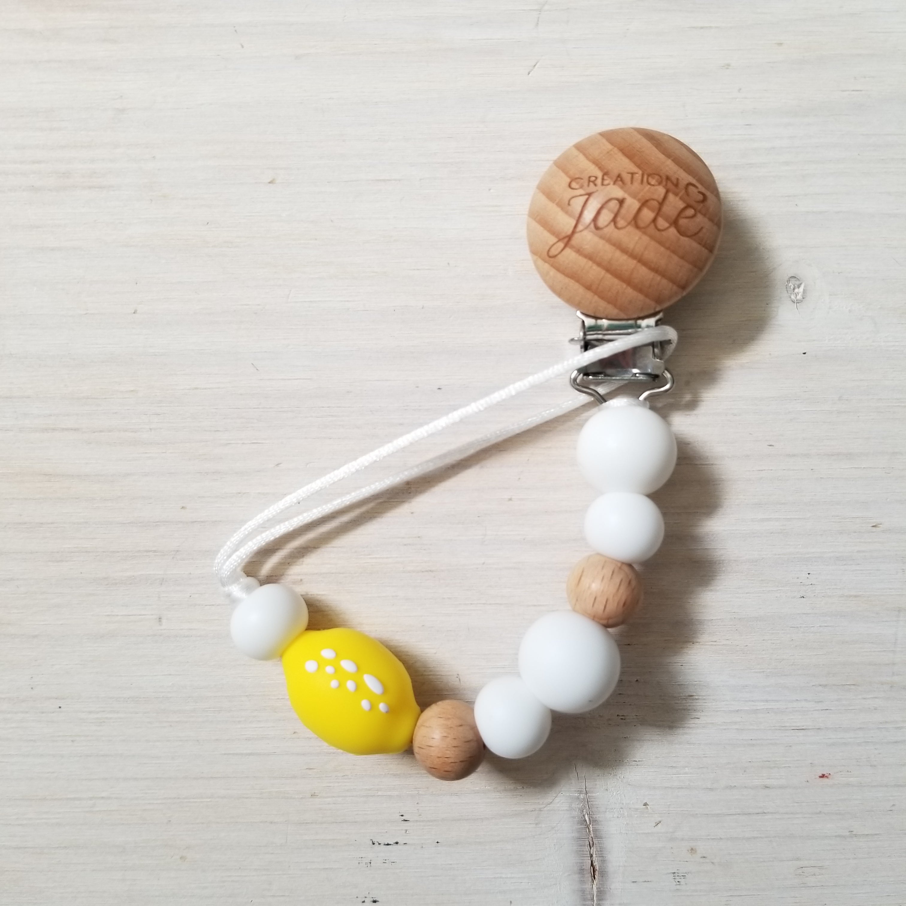 Nouveauté - Attache-suce Bois - Citron