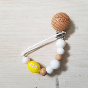 Nouveauté - Attache-suce Bois - Citron