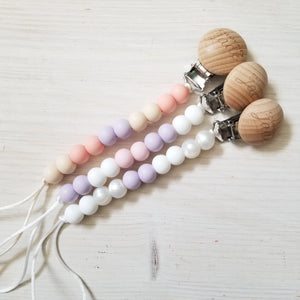 Nouveauté - Attache-suce Bois - Délicatesse Lilas
