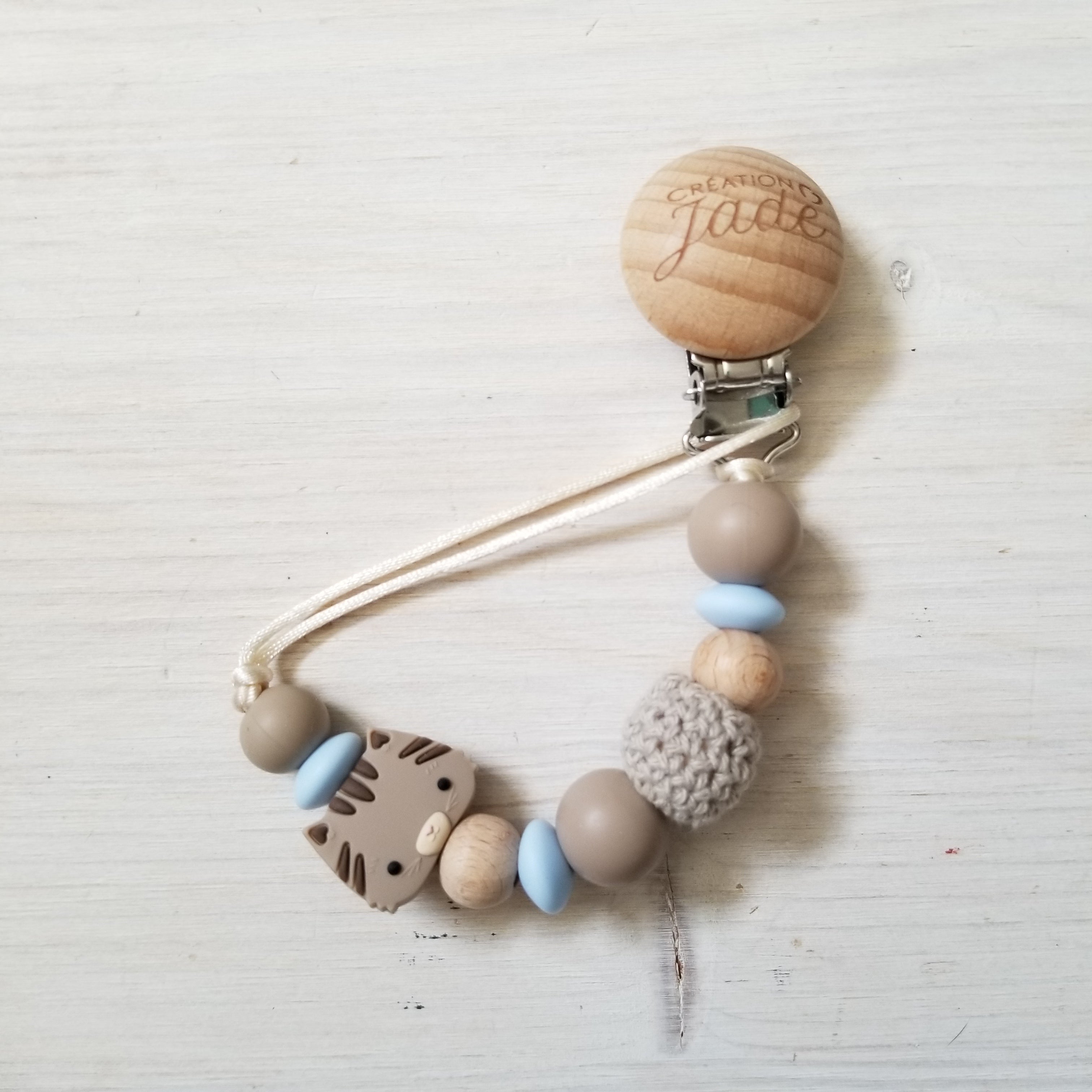 Nouveauté - Attache-suce Bois - Chat