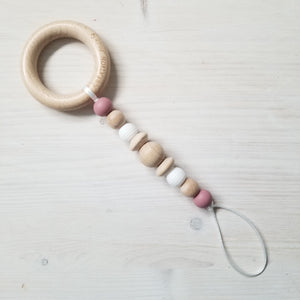 SOLDE 5$ - Suspension pour Baby gym - Boisé - Rose profond