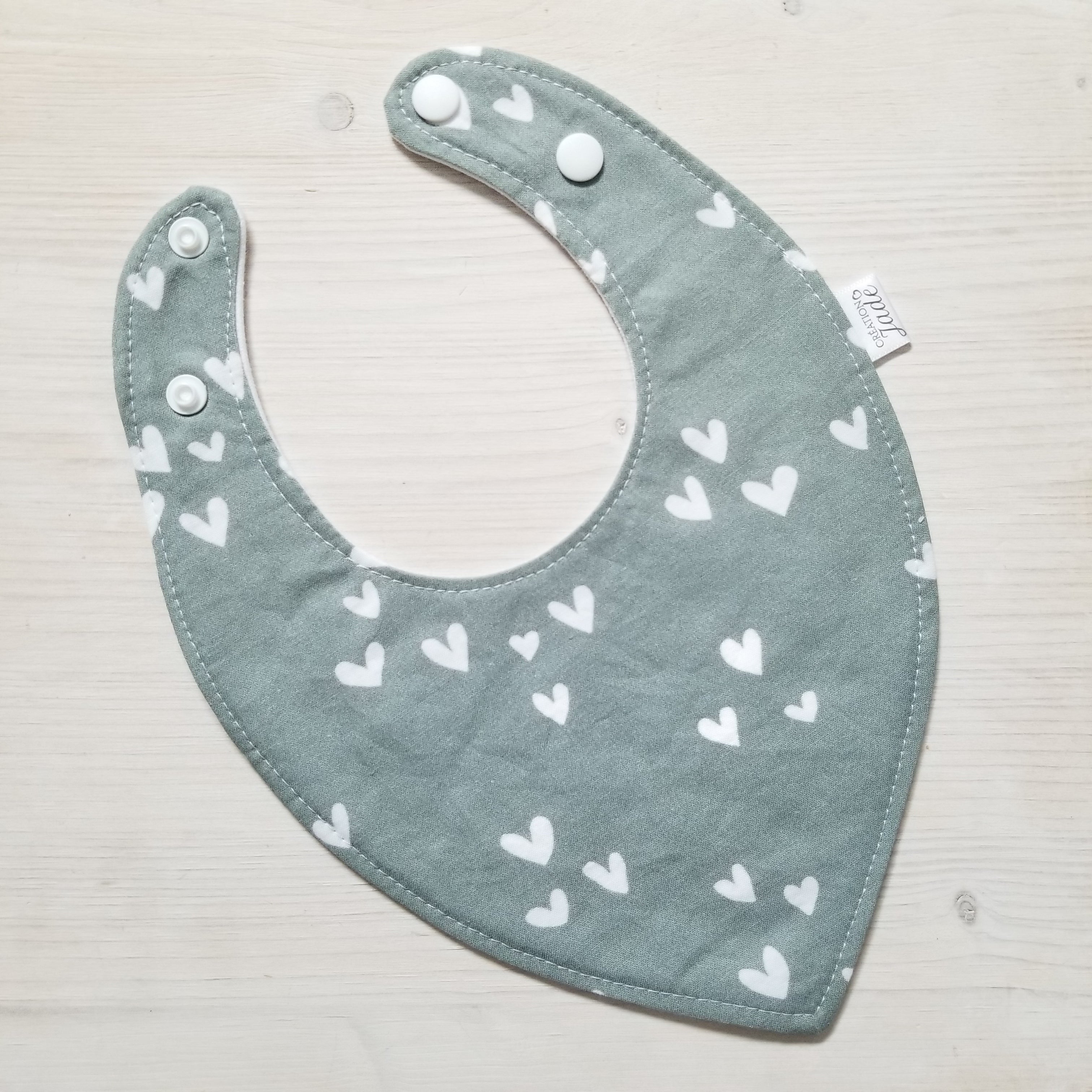 SOLDE 10$ - Bavoir Création Jade - Col en U - Valentine