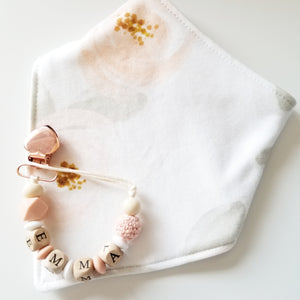 Attache-suce personnalisée - Clip métal Or rose - Coeur