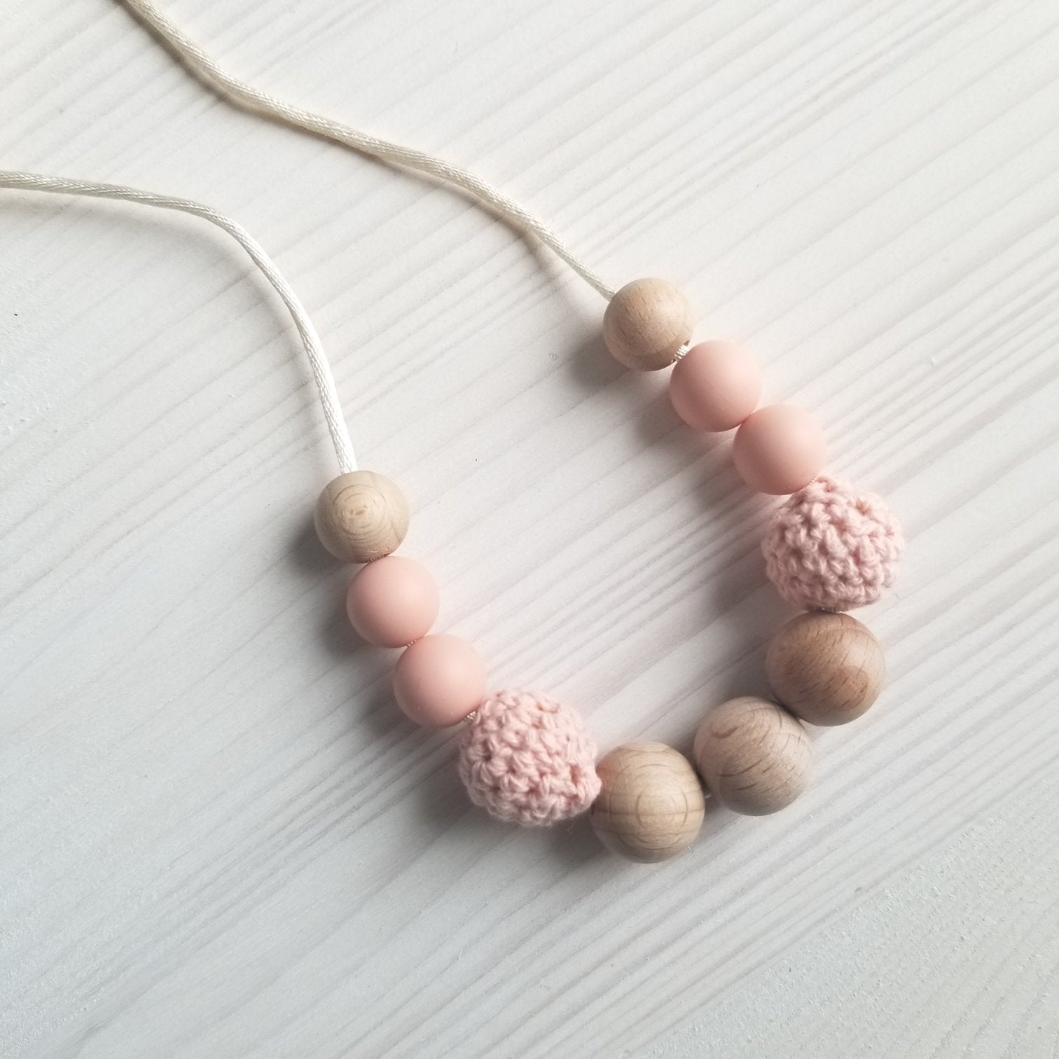 Collier de portage et d'allaitement - Douce laine - Pêche