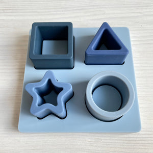 SOLDE 15$ - Casse-tête en silicone - Les formes - Bleu